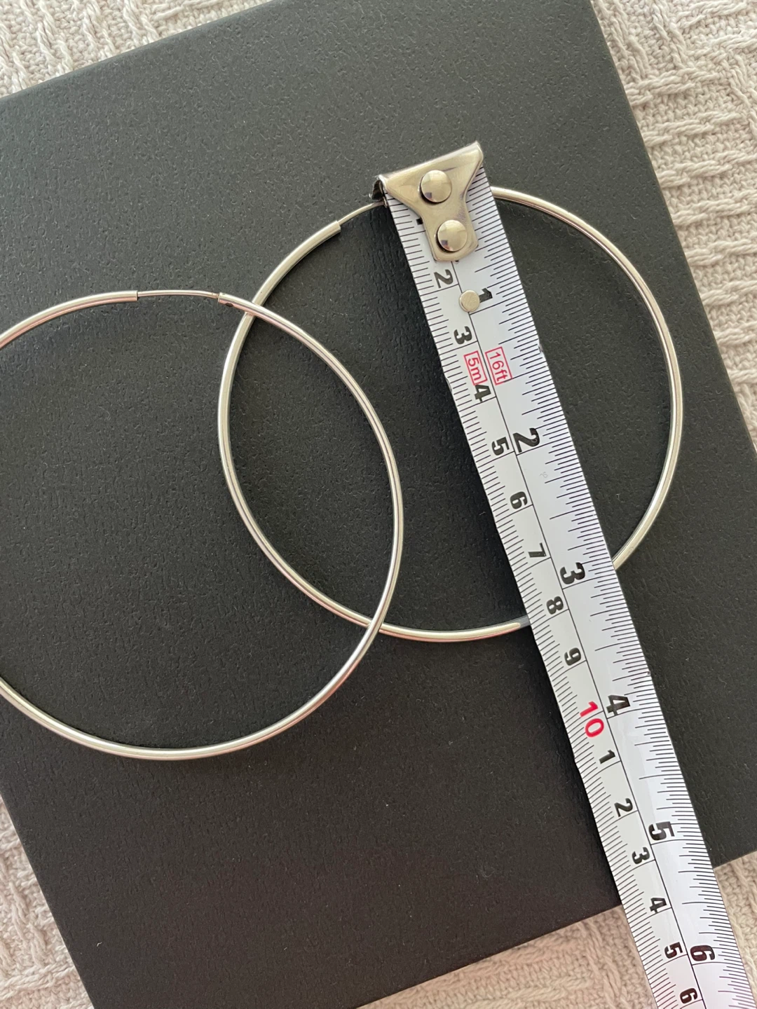 Sterling Silver Hoop Earrings - Large Size - photo 2