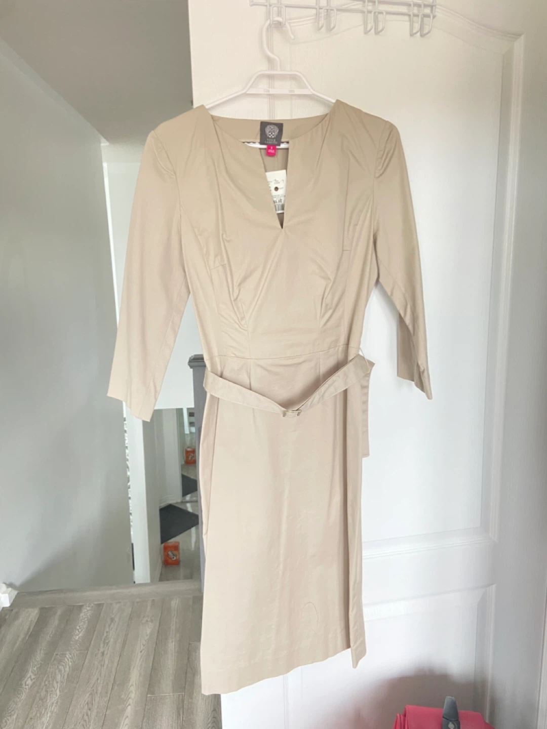 Vince Camuto Women's Tan Sheath Dress Size 8