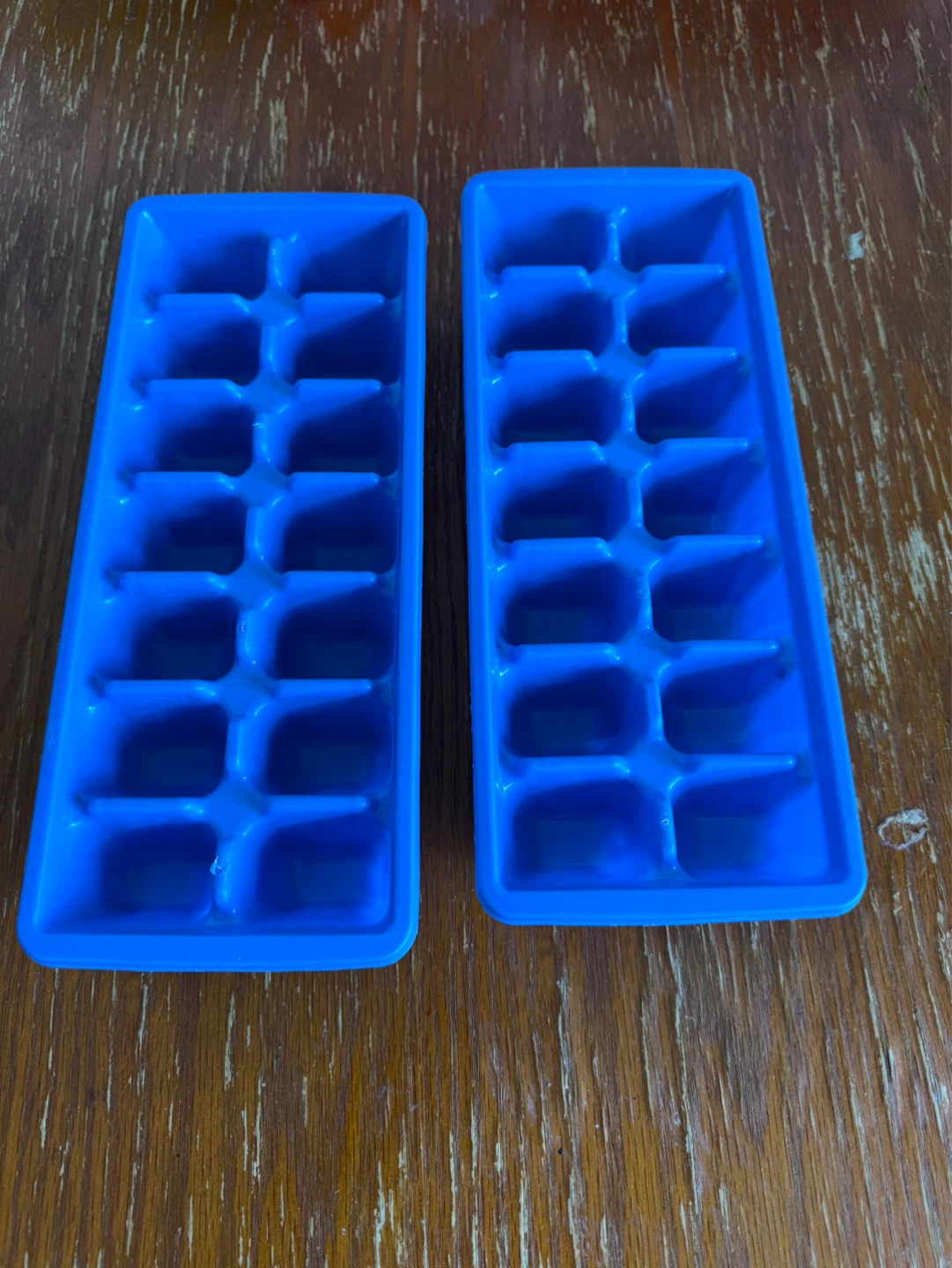Two Blue Ice Cube Trays