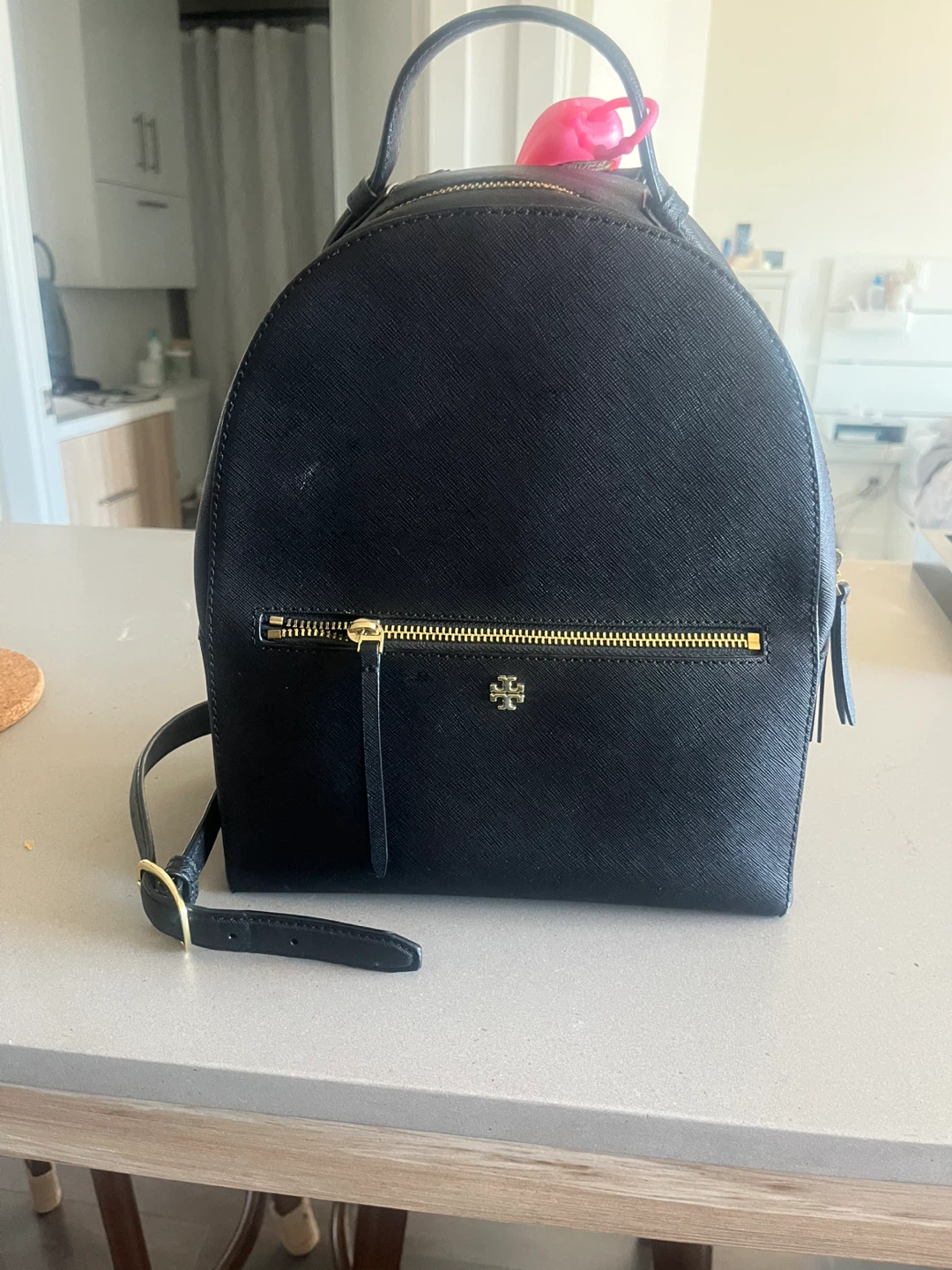 Tory Burch Black Leather Backpack