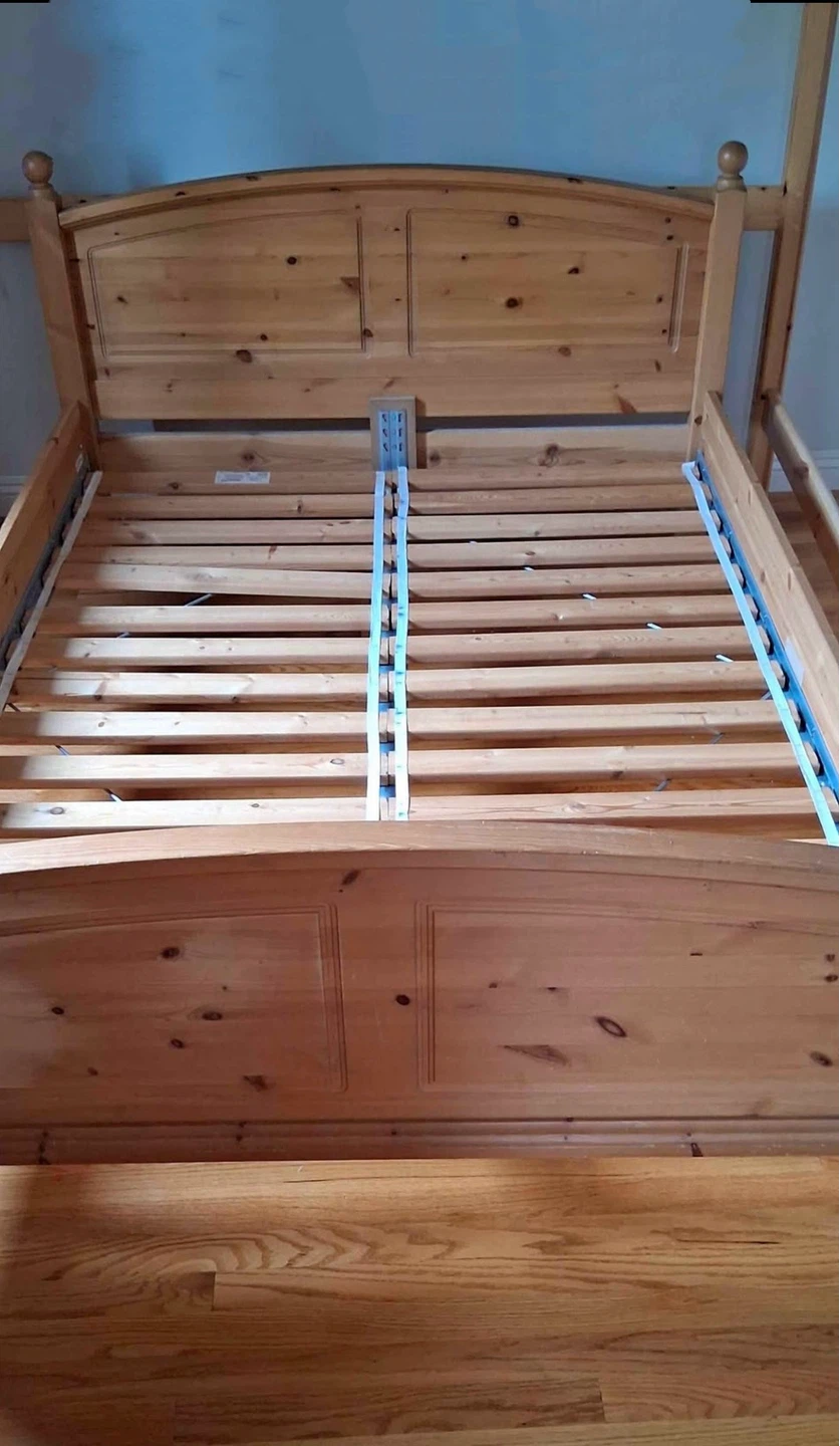 IKEA wooden full double bed frame