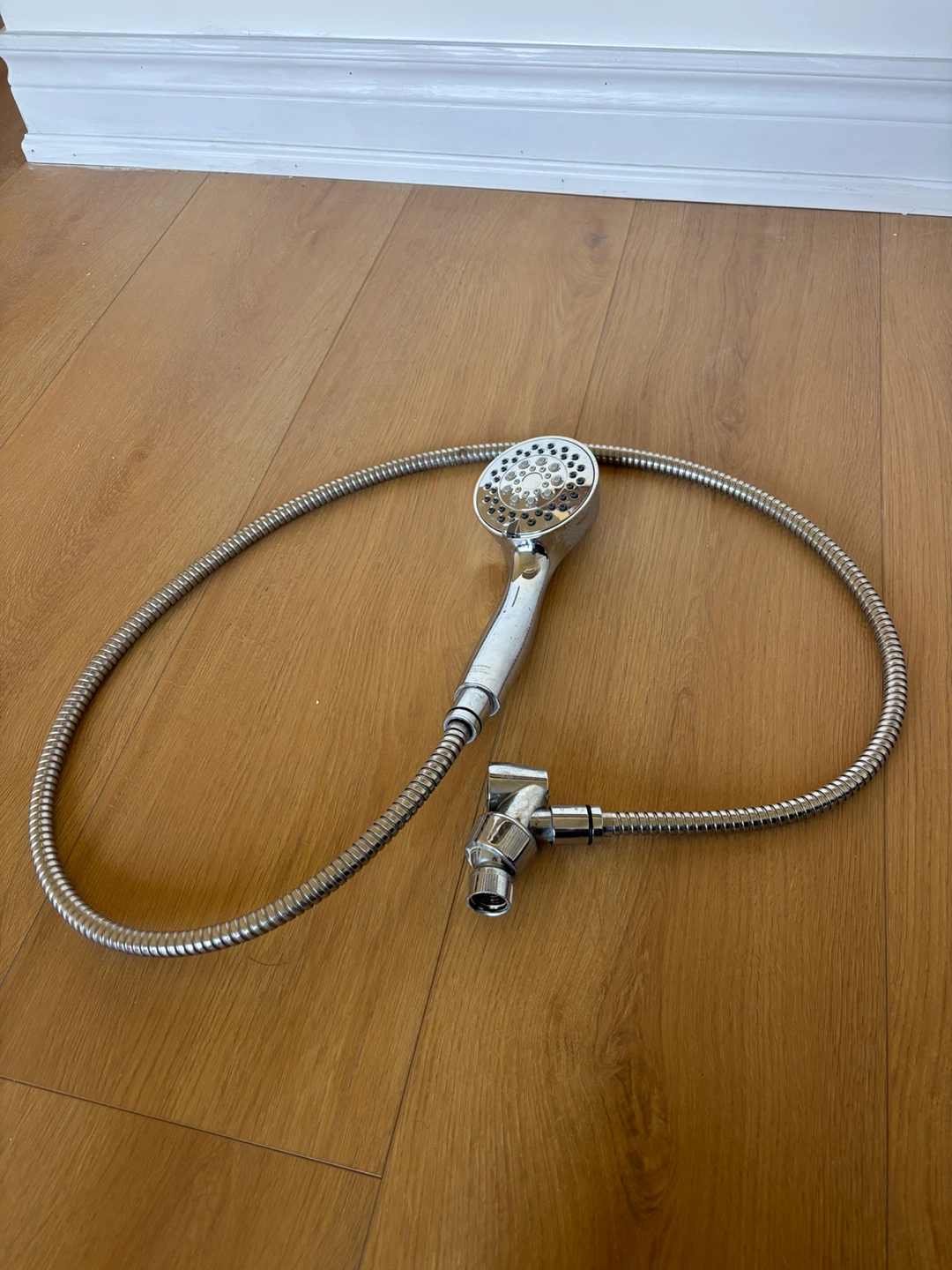 Chrome Handheld Shower Head with Hose and Mount