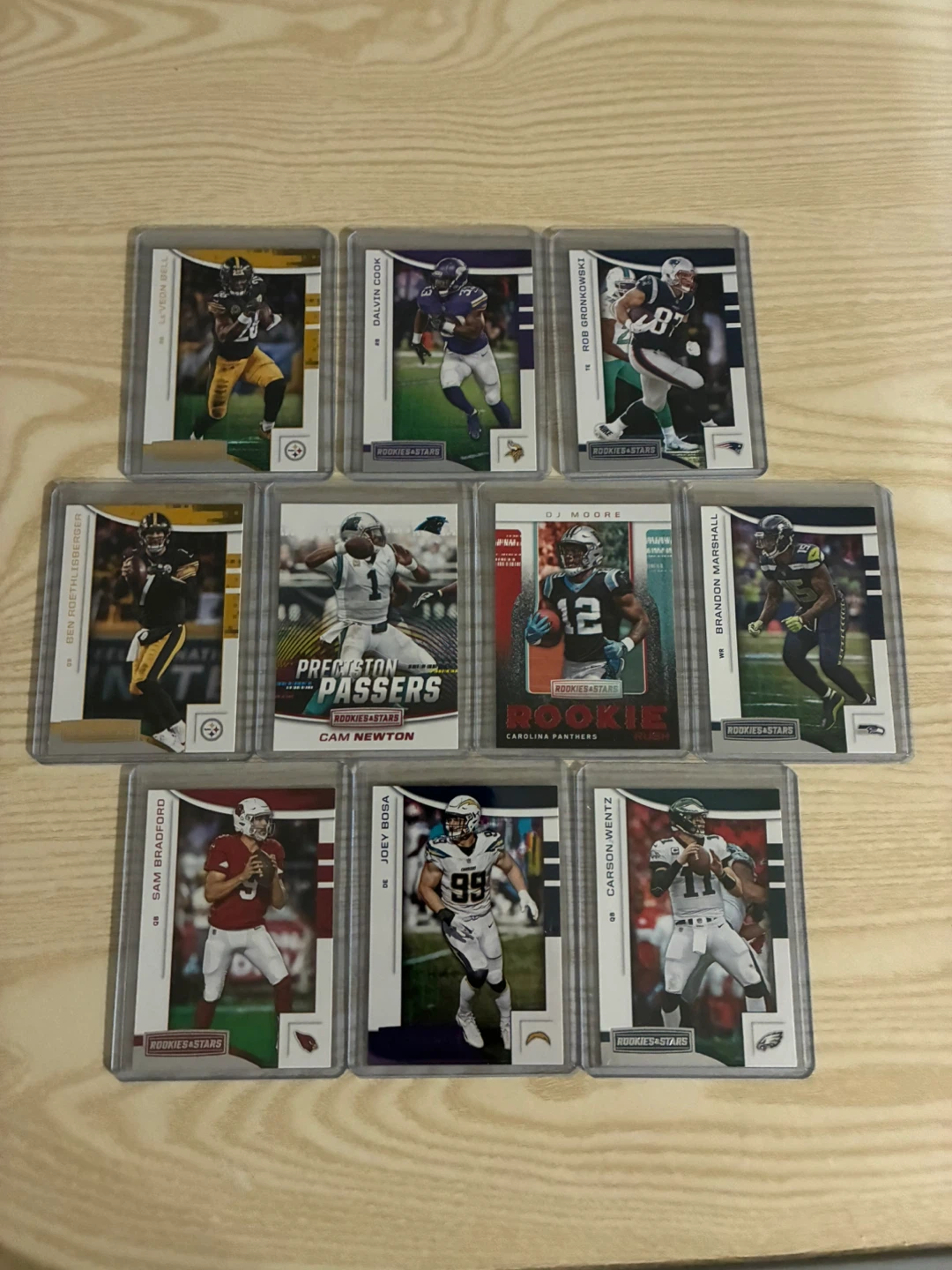 Collection of  NFL Rookies + Stars Football Cards - photo 5