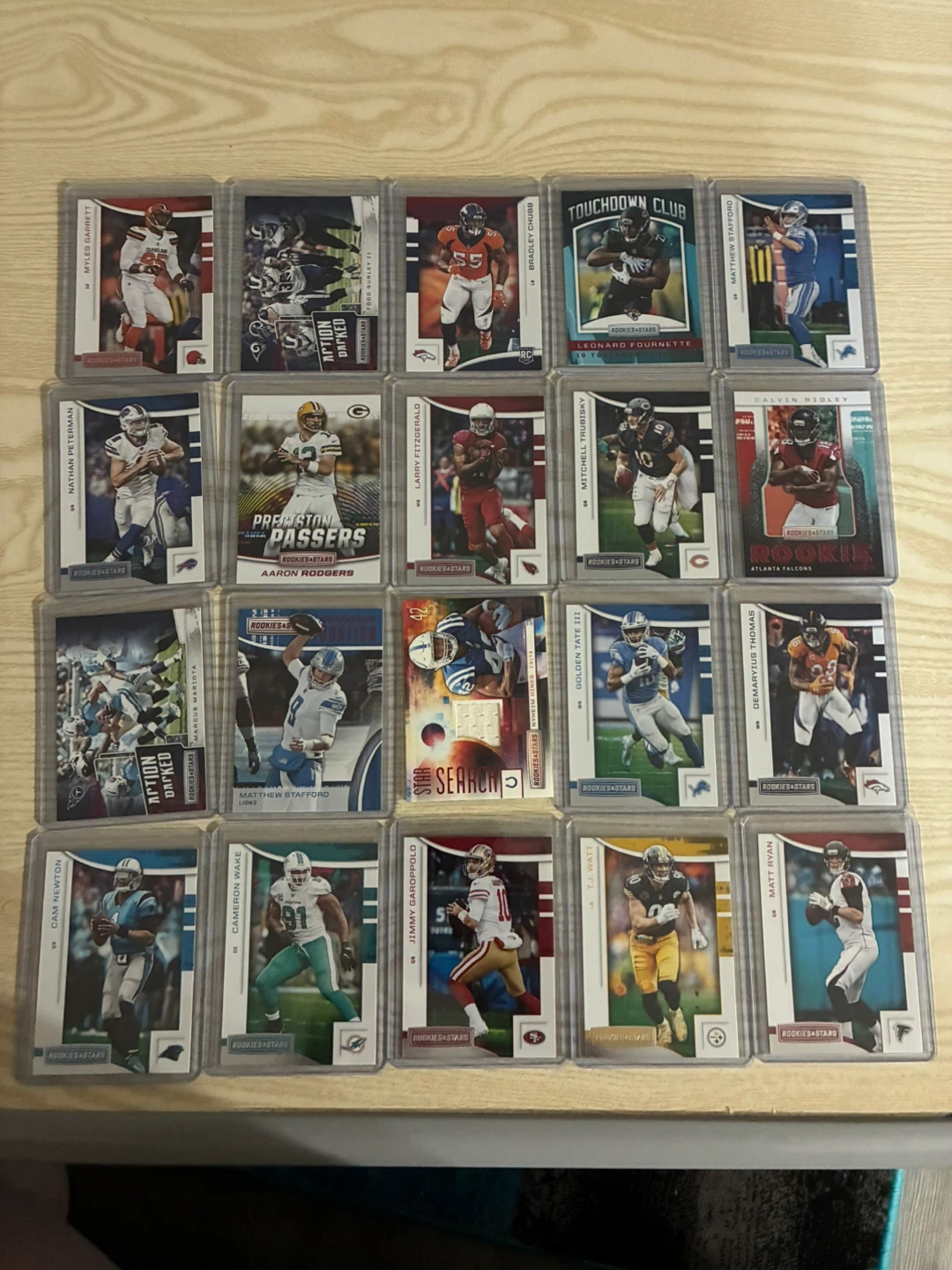 Collection of  NFL Rookies + Stars Football Cards