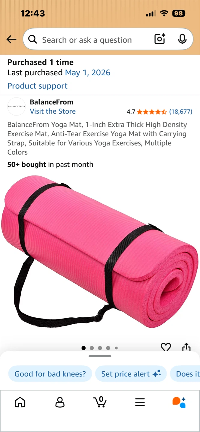 BalanceFrom Yoga Mat - Pink