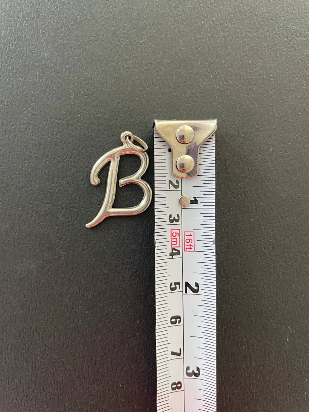 Sterling Silver Letter B Pendant Charm - photo 2