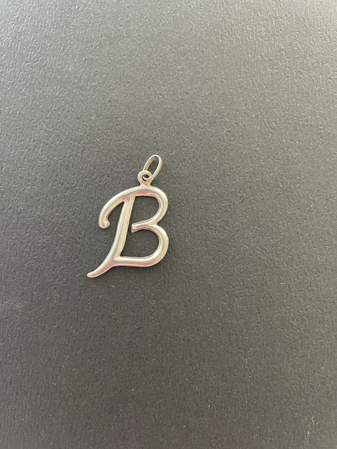 Sterling Silver Letter B Pendant Charm - photo 3