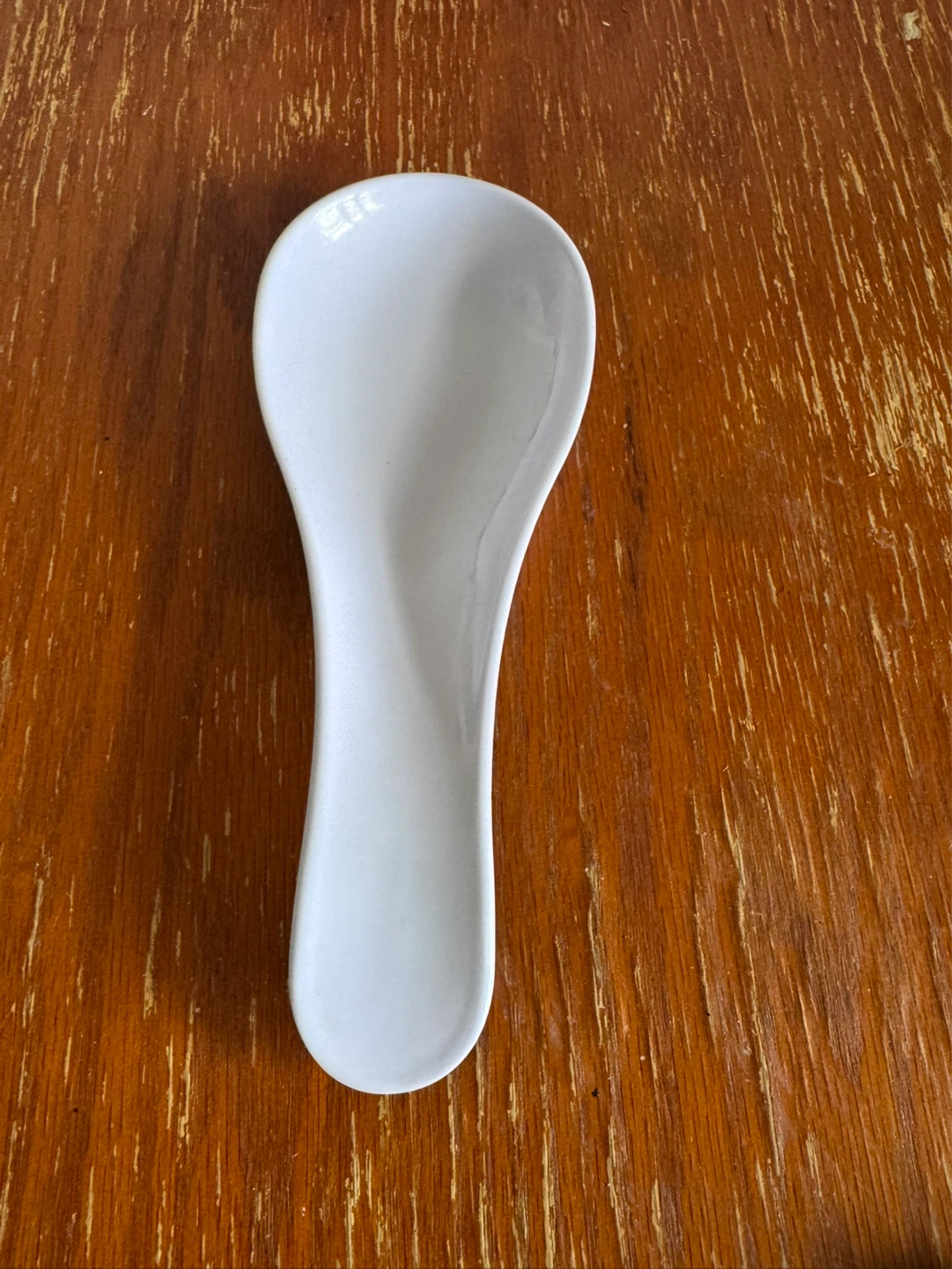 White Plastic Soup Spoon