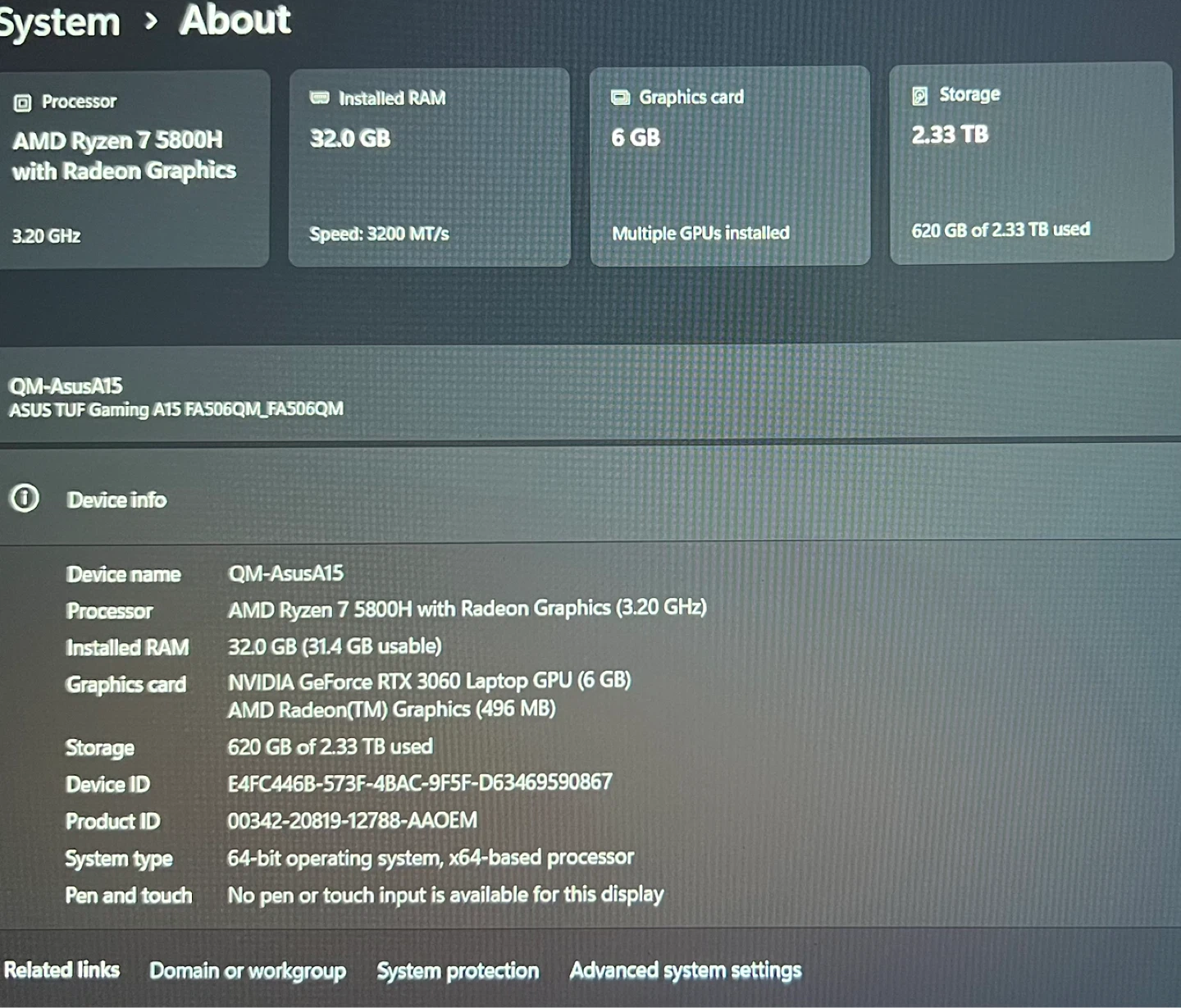 ASUS TUF Gaming A15 Laptop - photo 2