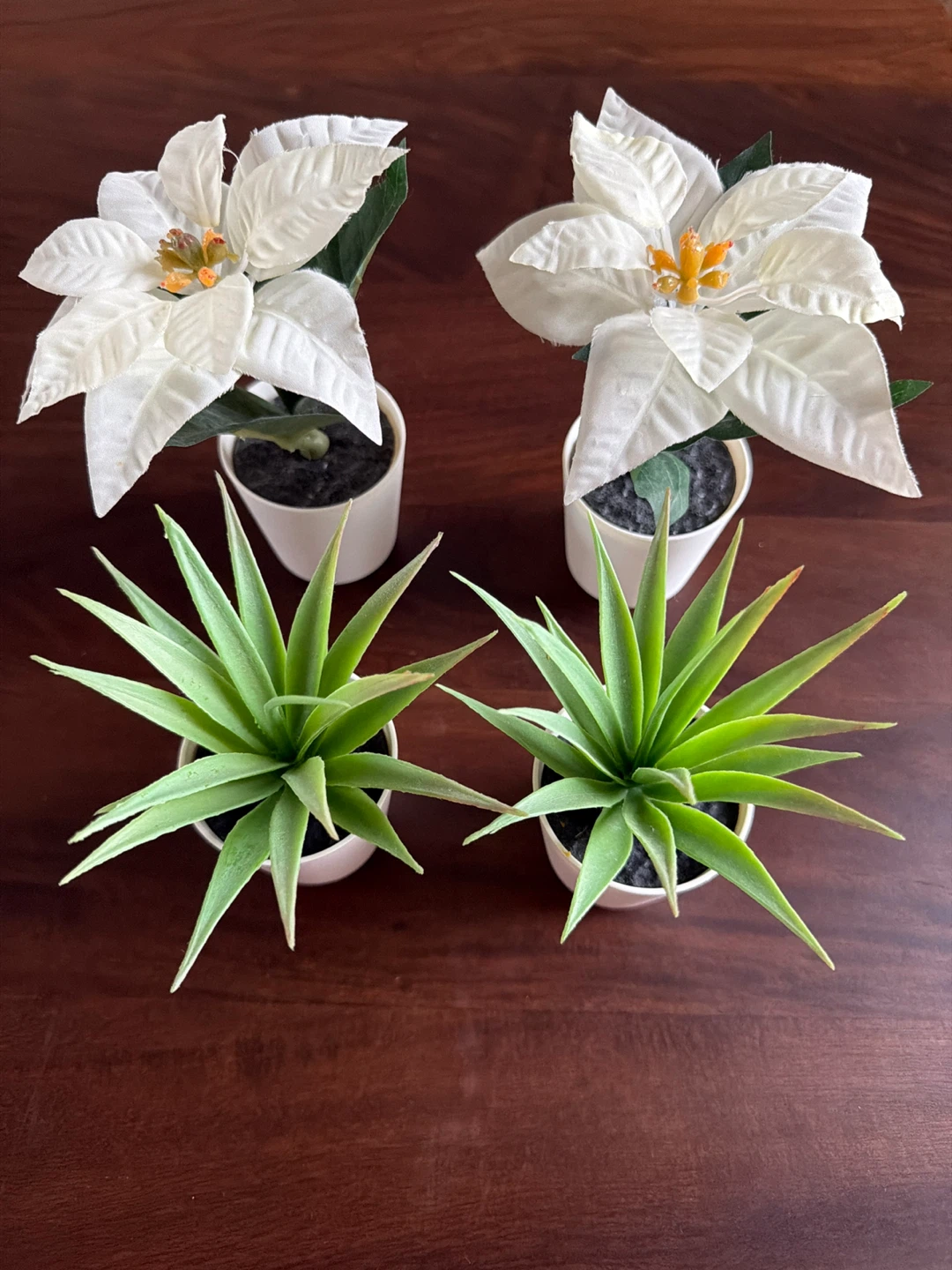 IKEA Set of 4 Artificial Mini Potted Plants - photo 2