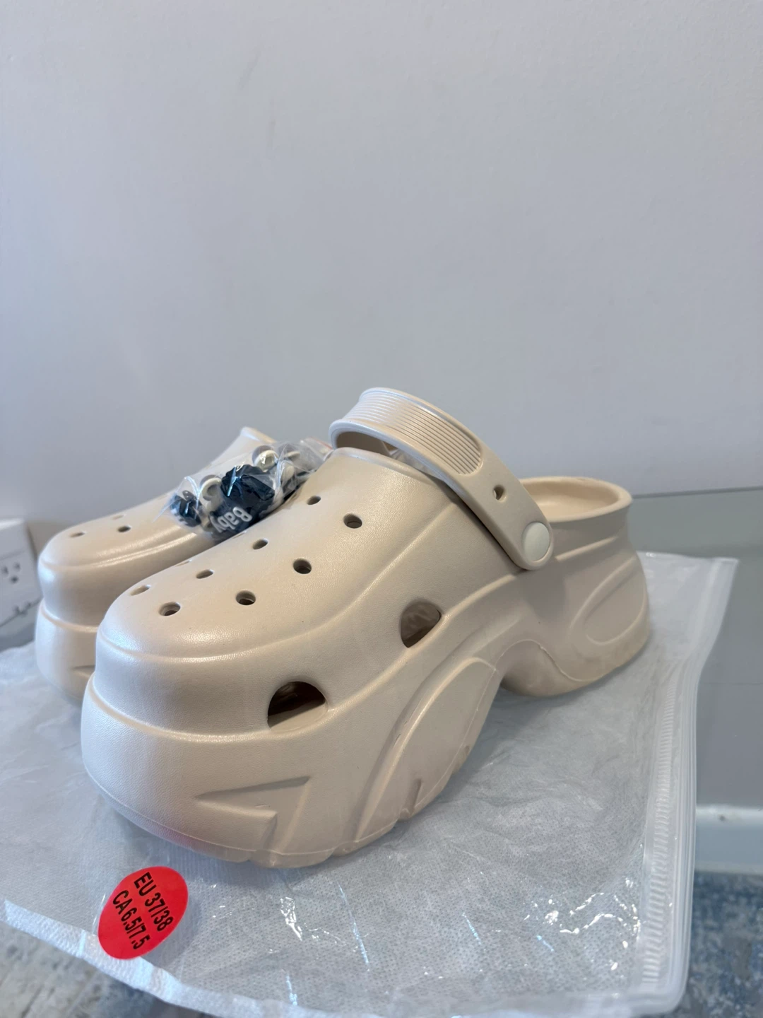 Platform Clogs with "Baby" Charm - photo 4