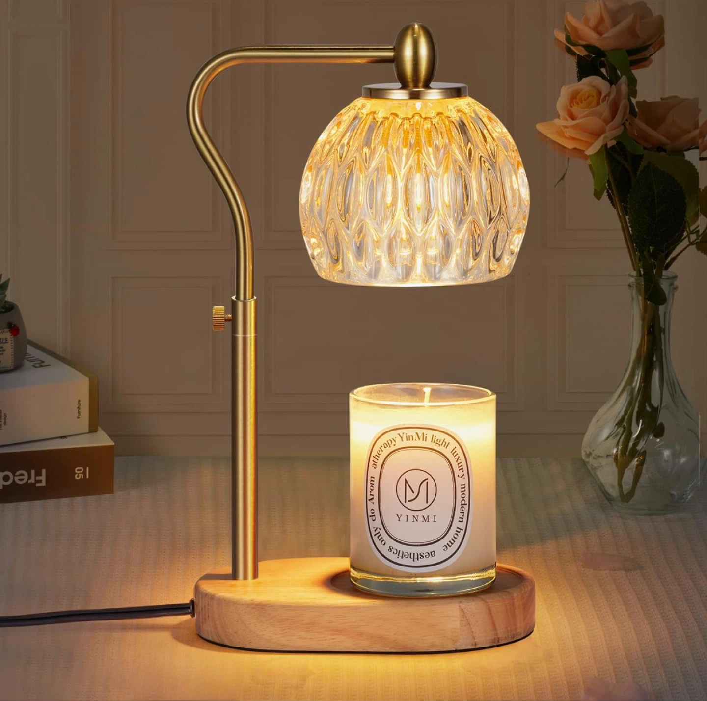 YinMi Modern Candle Wax Melter Lamp with Timer & Adjustable Temp