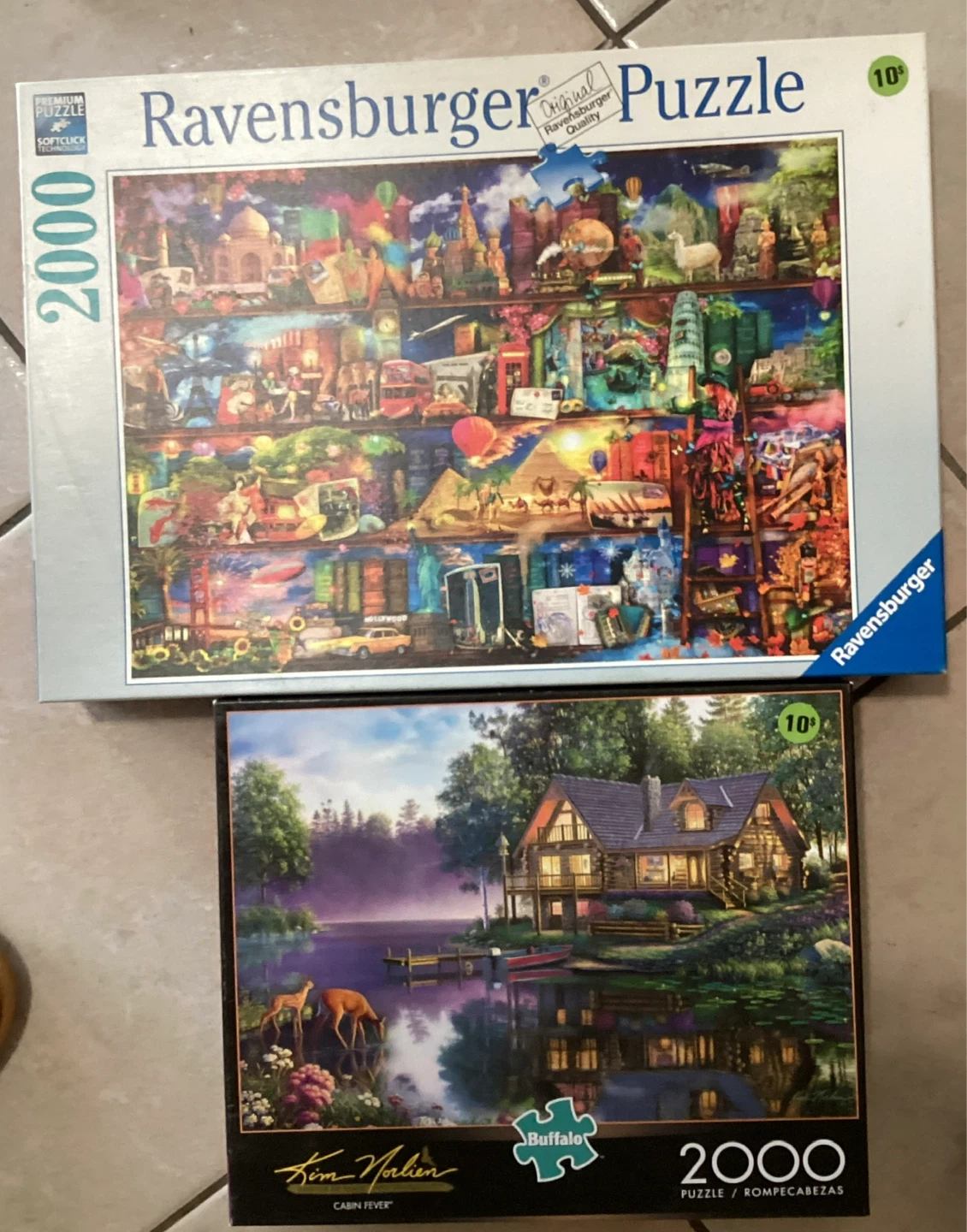 Ravensburger and Buffalo 2000 Piece Puzzles