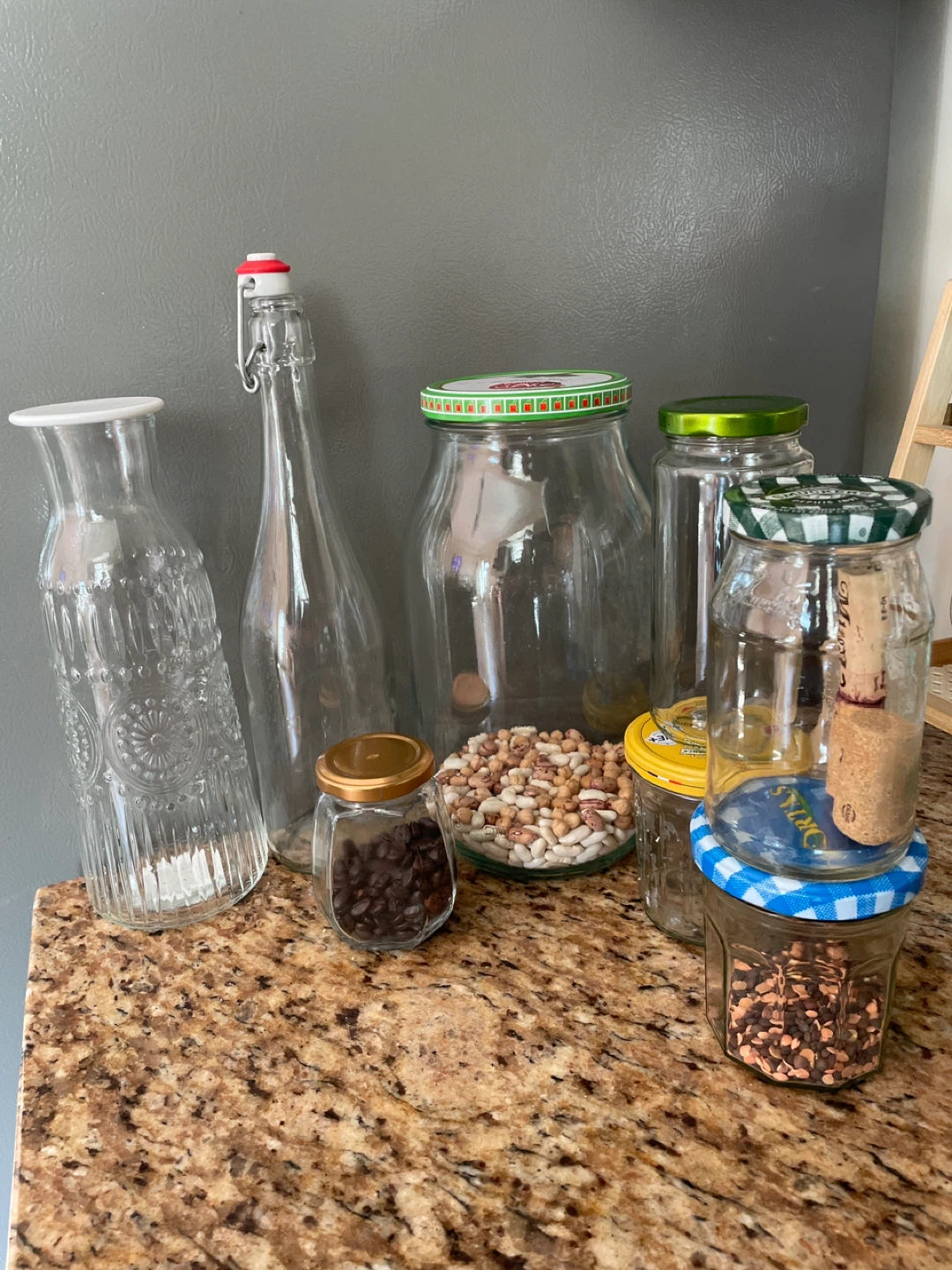 Assorted Glass Jars and Bottles