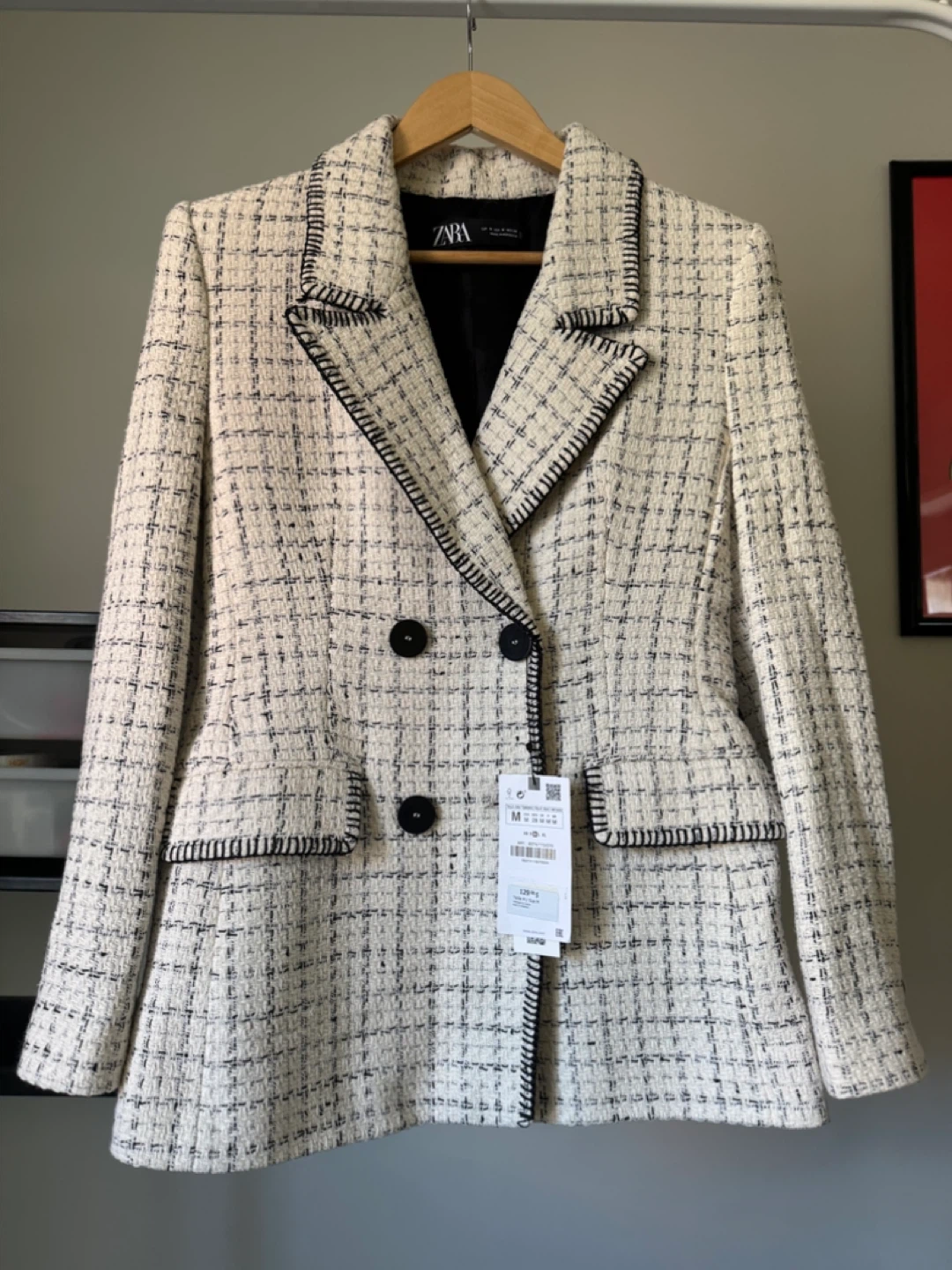 Zara Tweed Blazer - Size Medium
