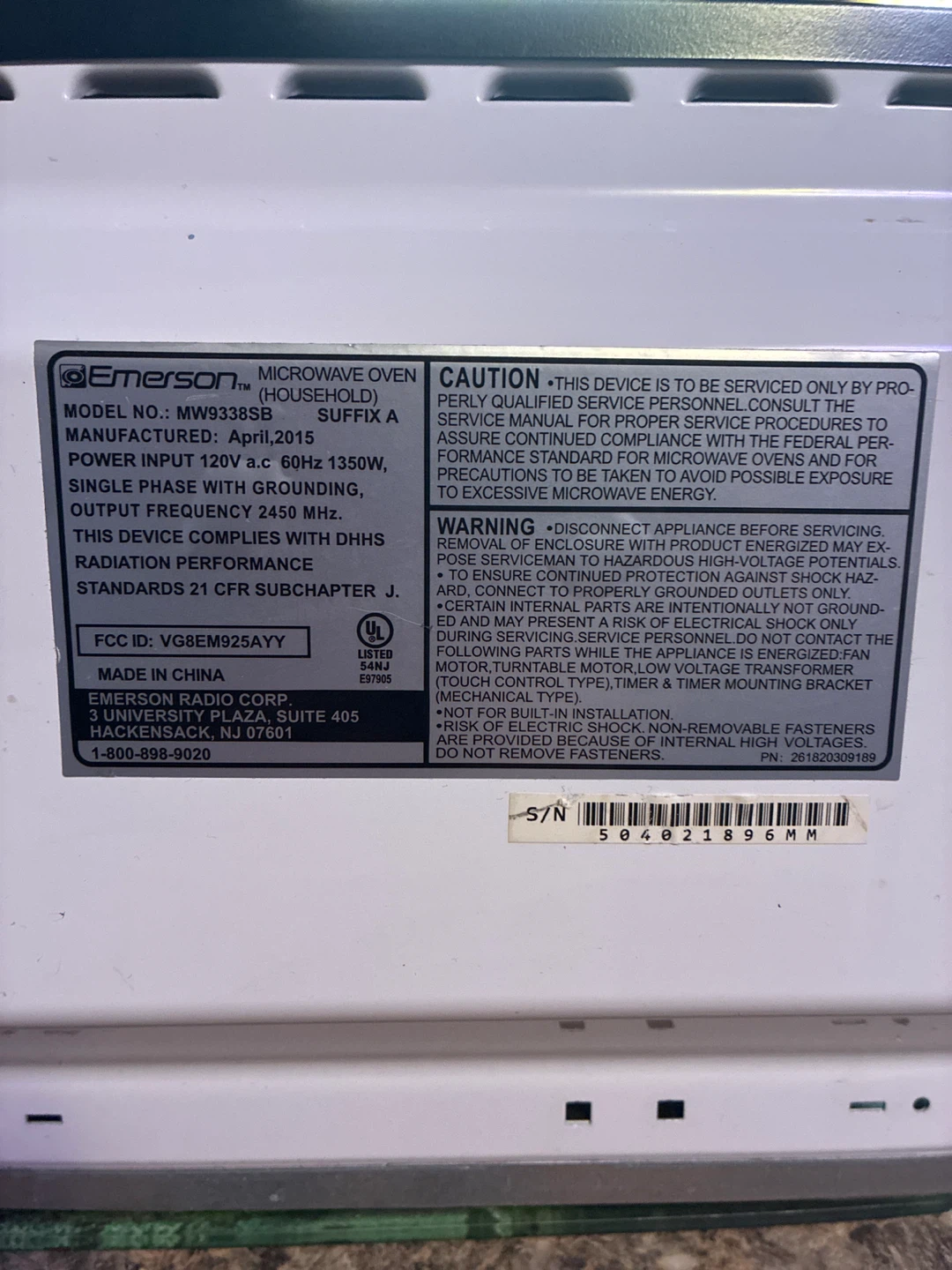 Emerson Microwave Oven 900 Watts - photo 5