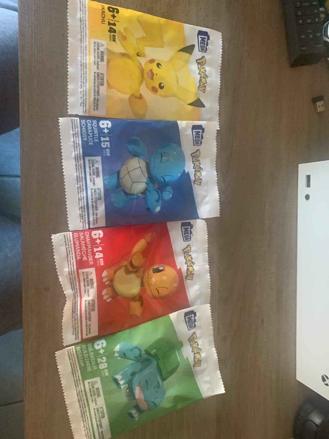 Pokémon Lego Figure Bags Pikachu Squirtle Charmander Bulbasaur