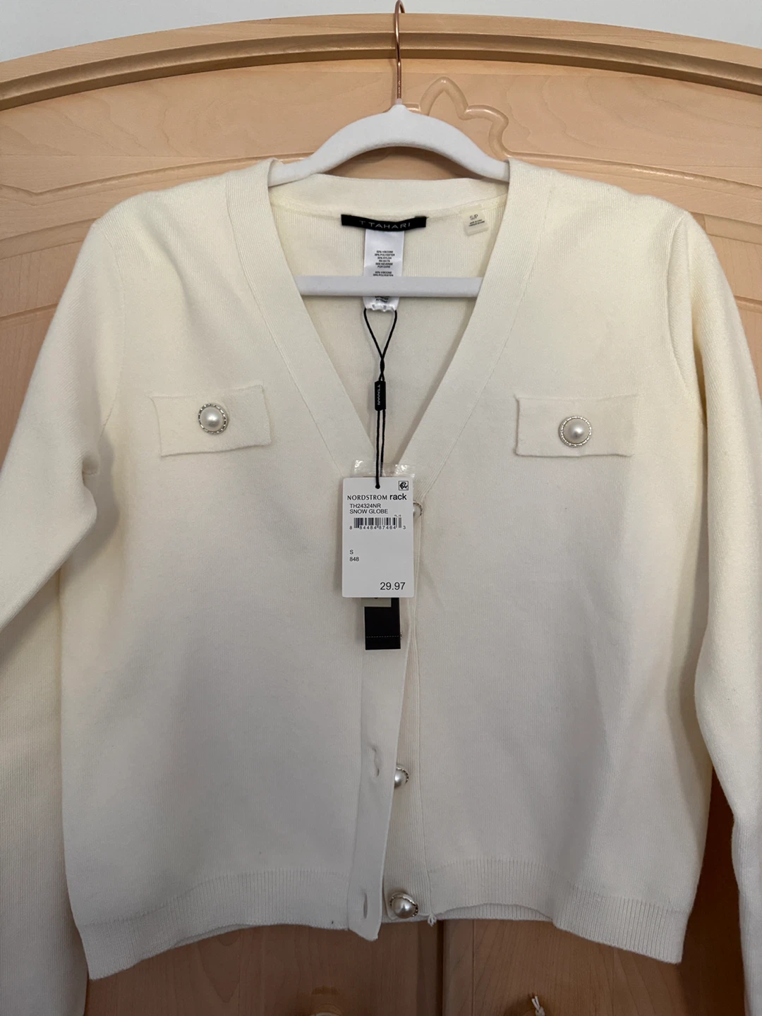 Tahari Women's Ivory Cardigan - Size S