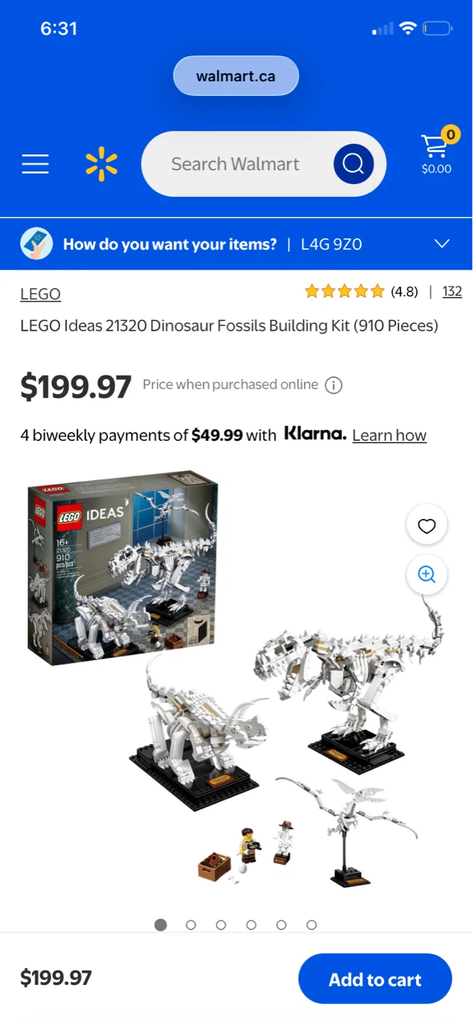 LEGO Ideas 21320 Dinosaur Fossils Building Kit