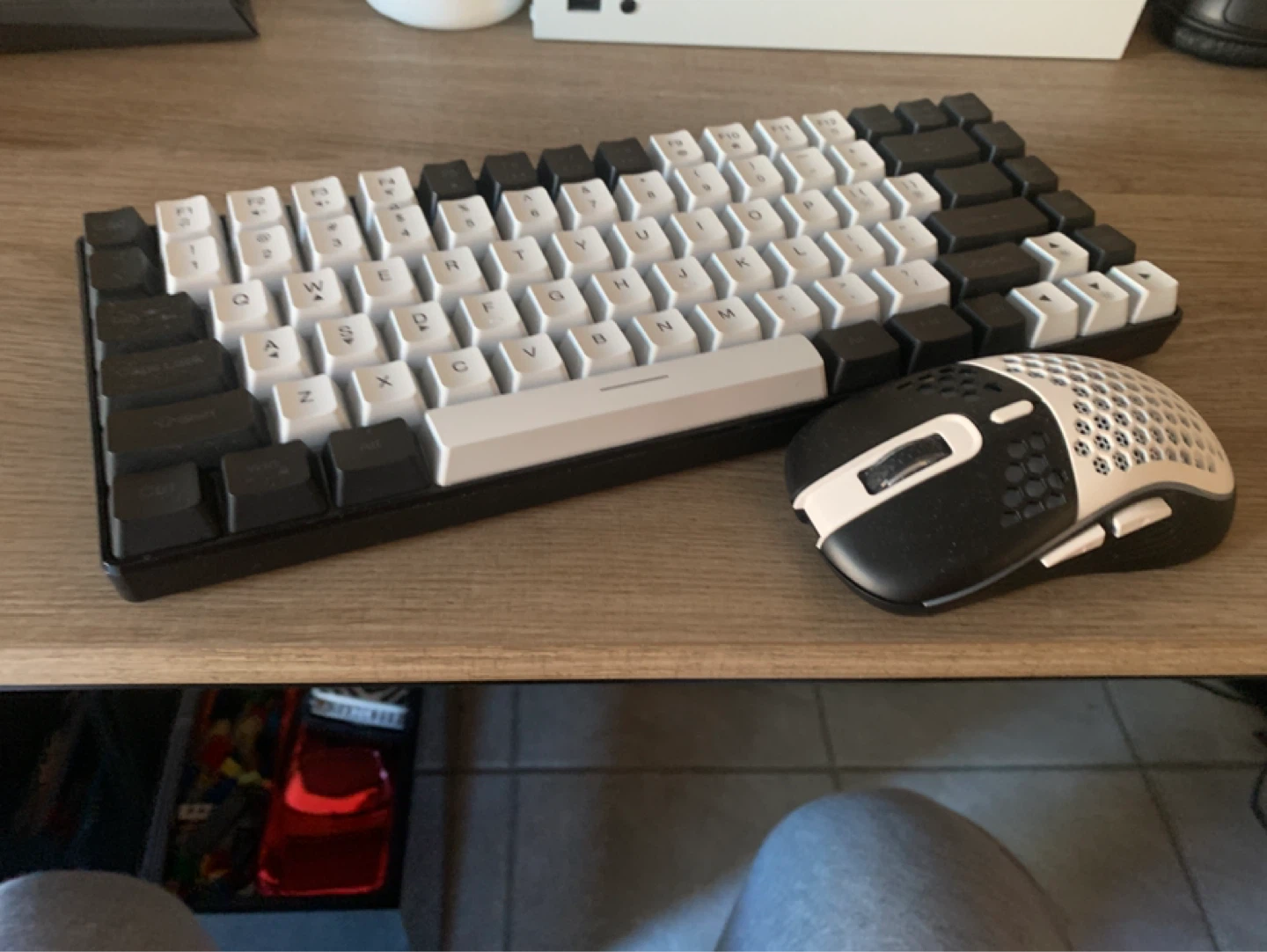 Compact White and Black RedThunder Mouse and Keyboard