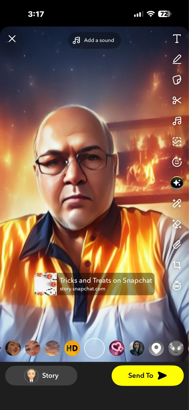 Snapchat 'Tricks and Treats' Story Content