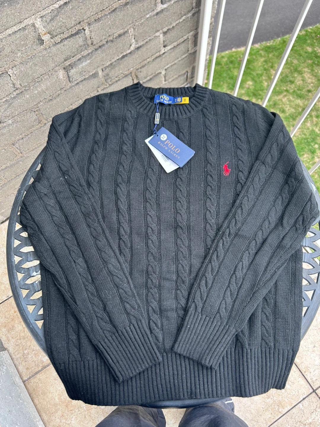 Chandail Polo Ralph Lauren pour homme, noir, taille M