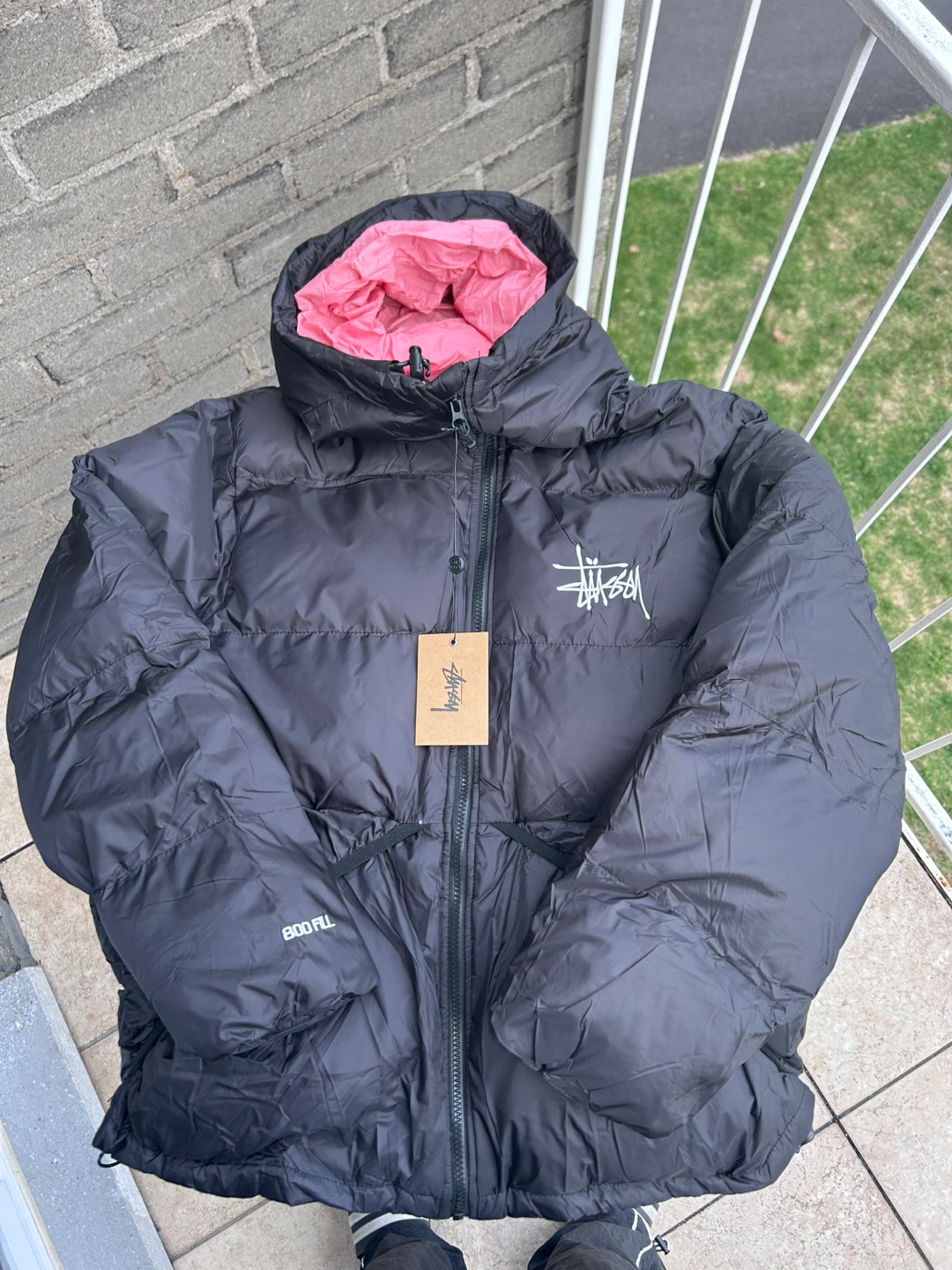 Manteau d'hiver Stüssy noir rose L