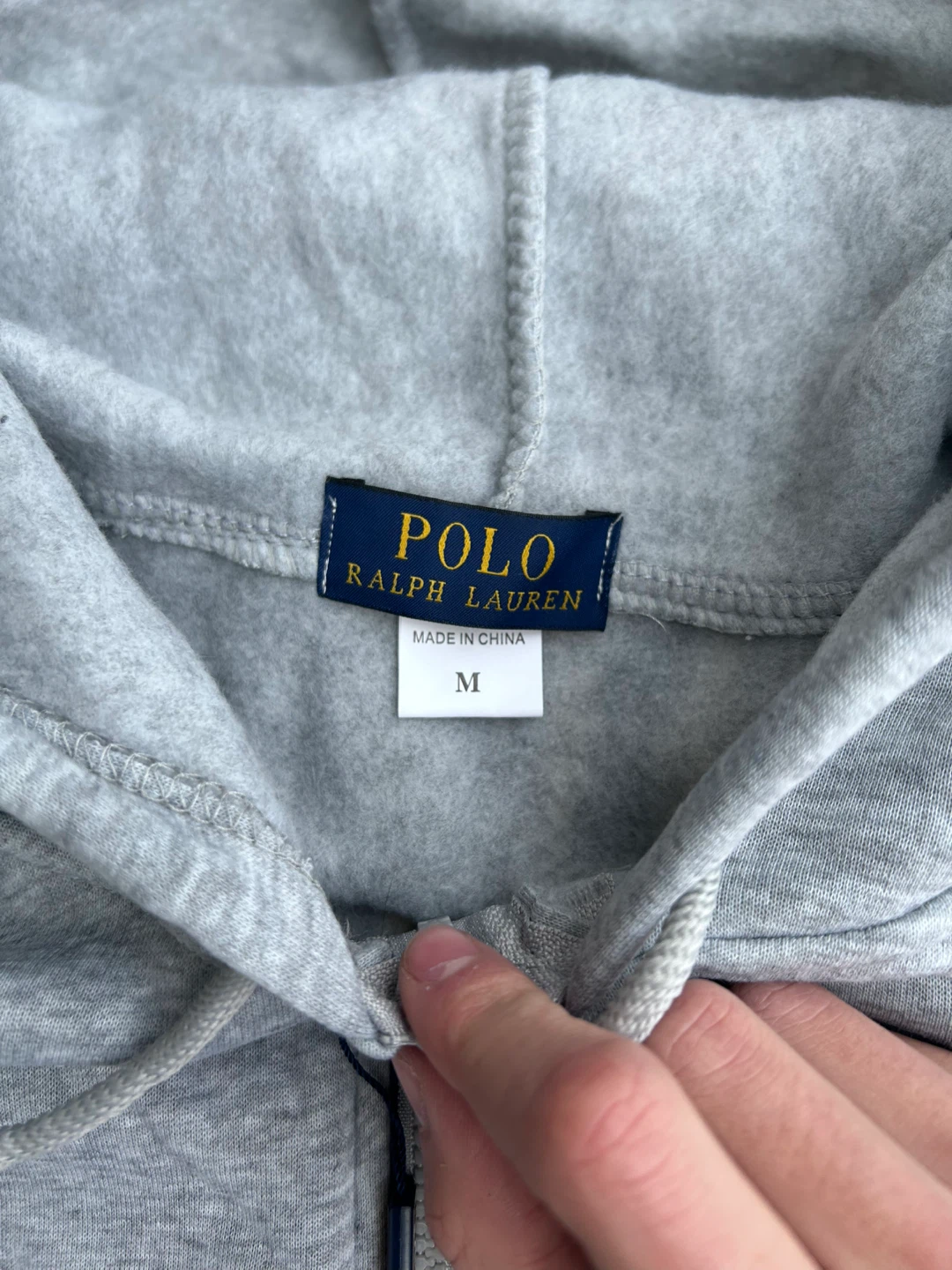 Polo Ralph Lauren Chandail à Capuchon Gris Taille M - photo 2