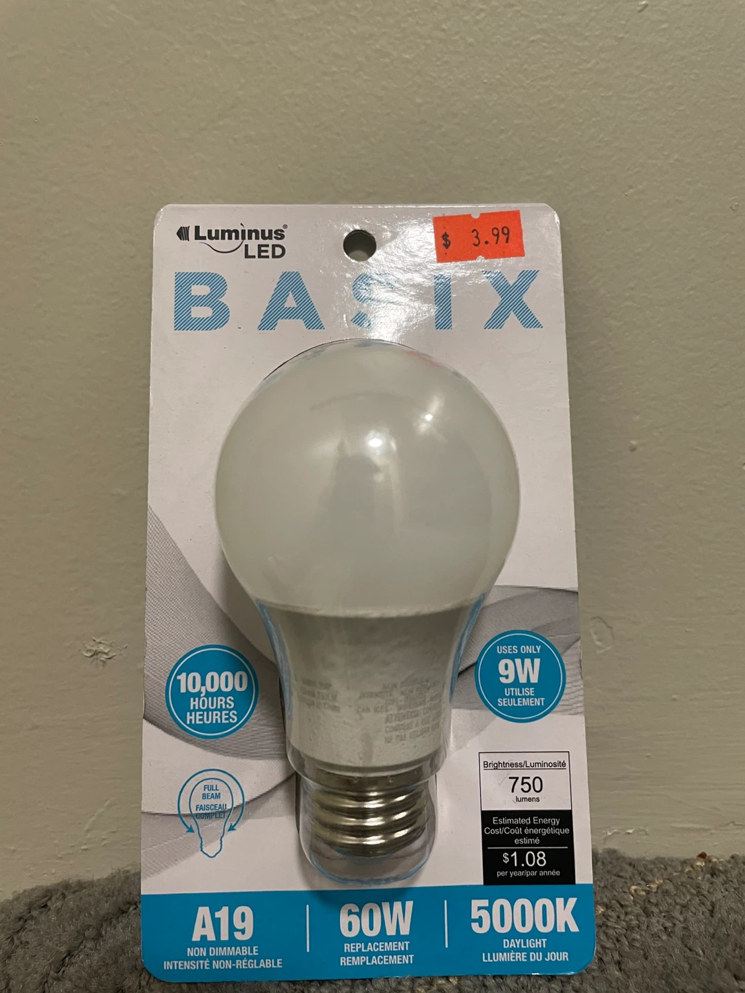 Luminus LED BASIX A19  Light Bulbs (White)