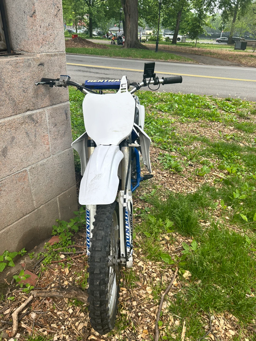 Electric White and Blue Dirt Bike - photo 3