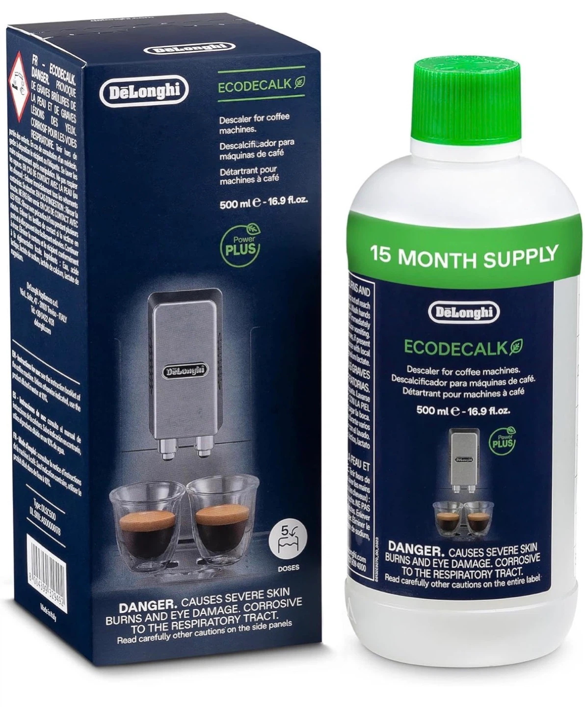 De'Longhi EcoDecalk Descaler - 5 Uses (16.9 fl oz)