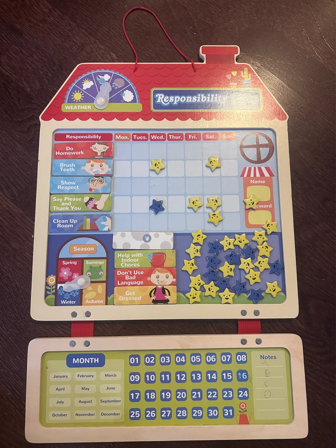 Responsibility Chart and Calendar for Kids