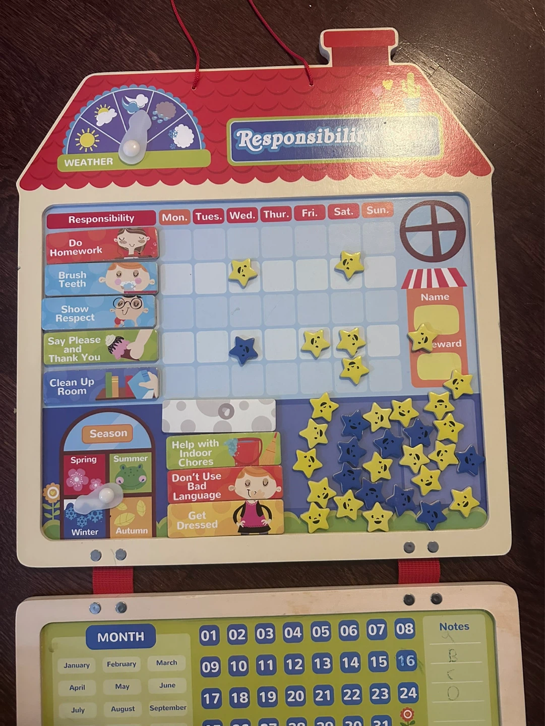 Responsibility Chart and Calendar for Kids - photo 2