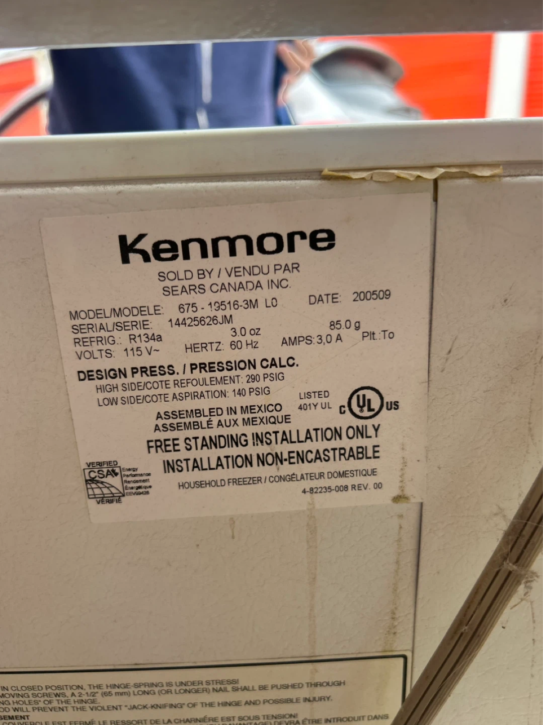 Kenmore Chest Freezer - photo 3