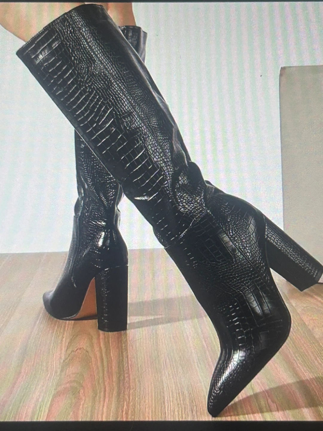 High heel pointed toe women’s boot leather - photo 5