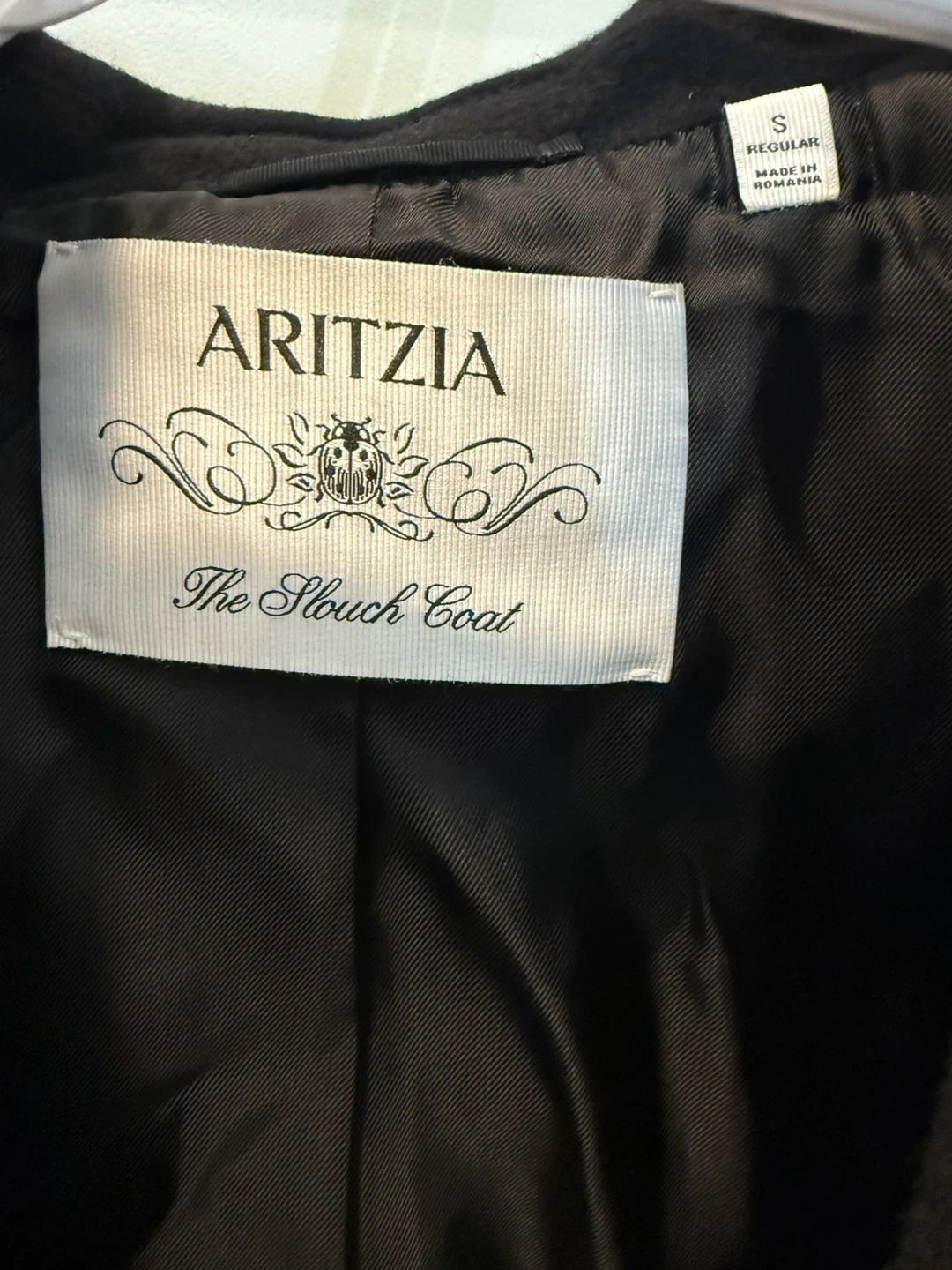 Aritzia The Slouch Coat - Soft Wool Cashmere Black Size S - photo 5