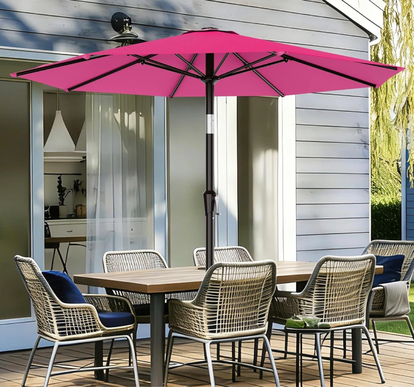 Bright Pink Patio Umbrella - photo 2