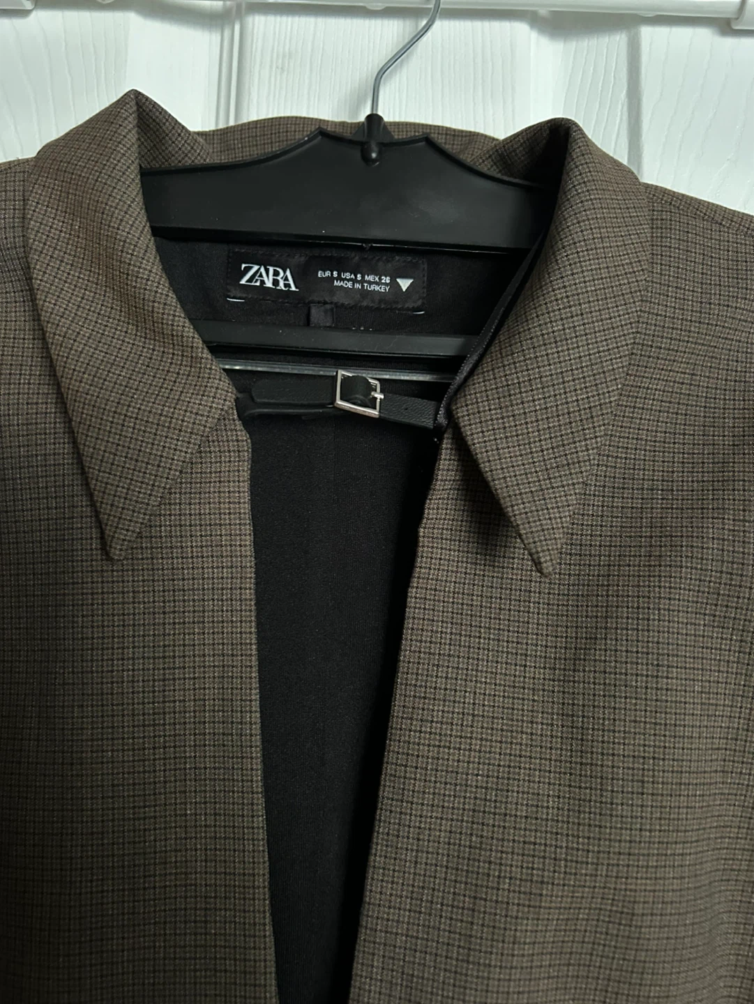 ZARA Brown Textured Short Sleeve Dress - photo 2