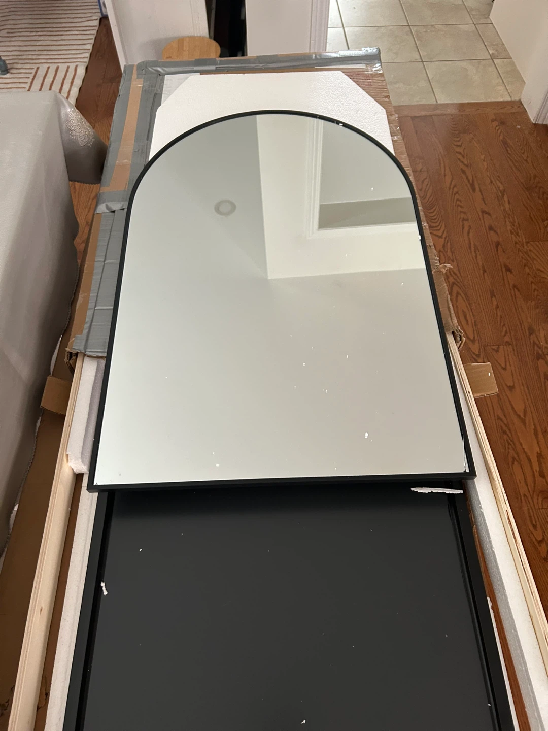 Arch Mirror with Black Frame - photo 2