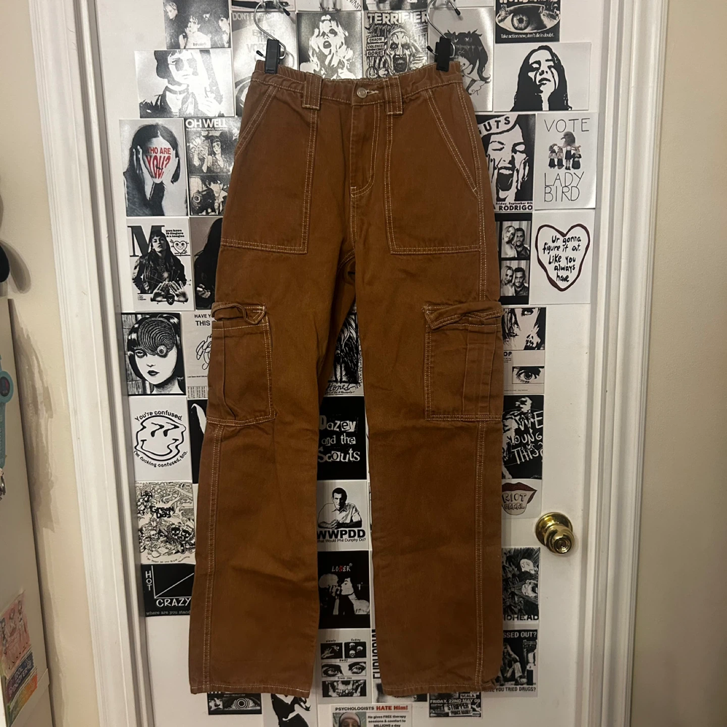 Fashion Nova Brown Carpenter Cargo Pants
