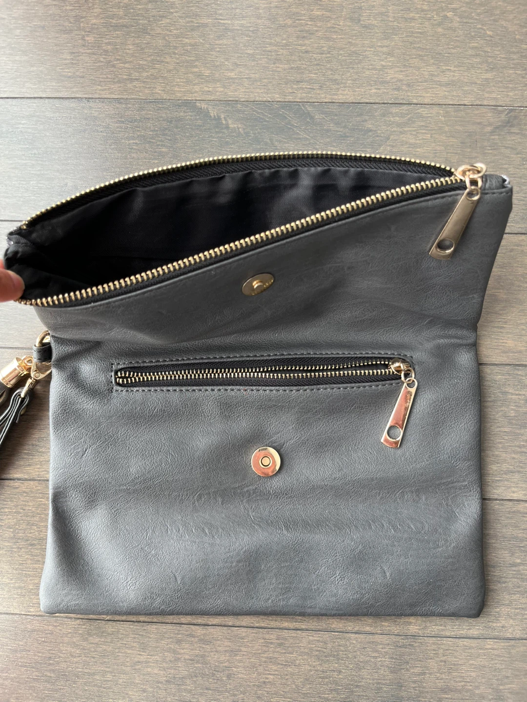 Grey Clutch w/ Wrist Strap - photo 2