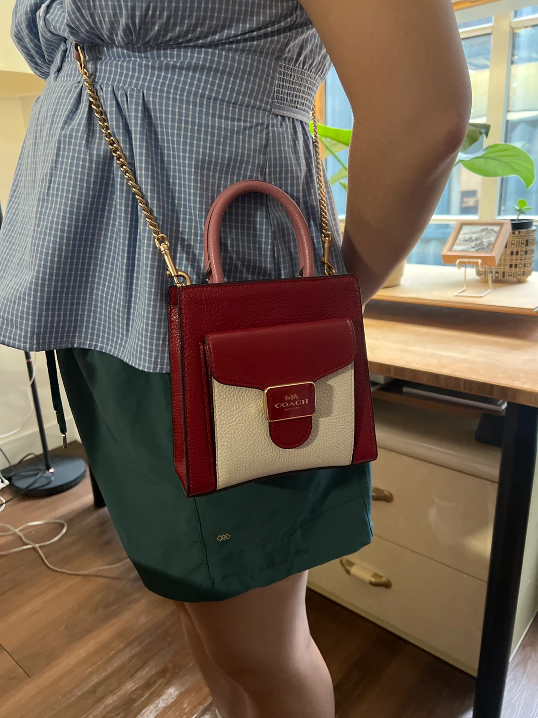 Coach Mini Tote Bag - Red & White - photo 4