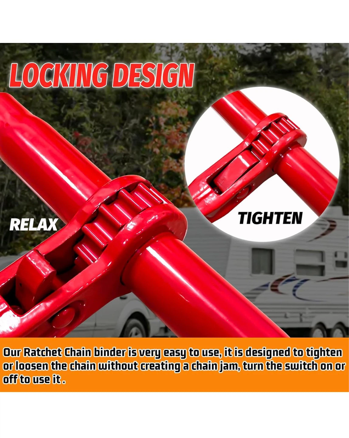 Ratchet Load Binder with 5/16"-3/8" Grab Hooks - photo 4