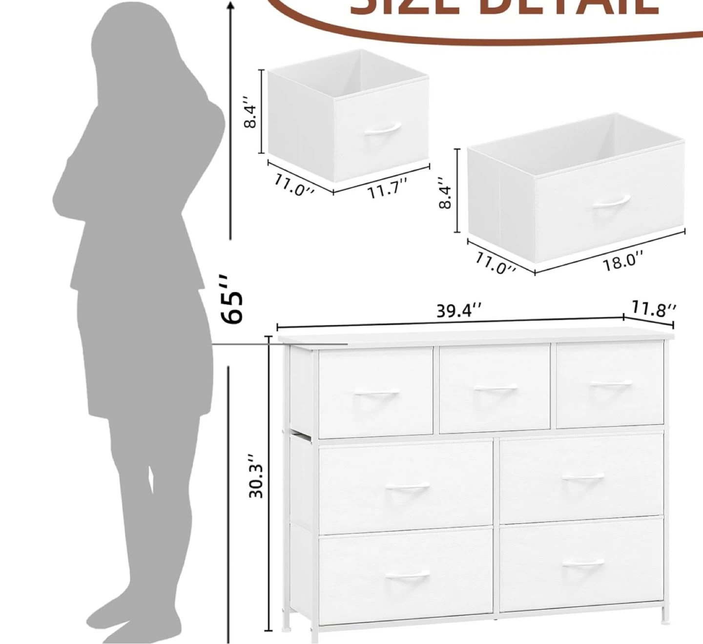 White 7-Drawer Dresser - photo 3