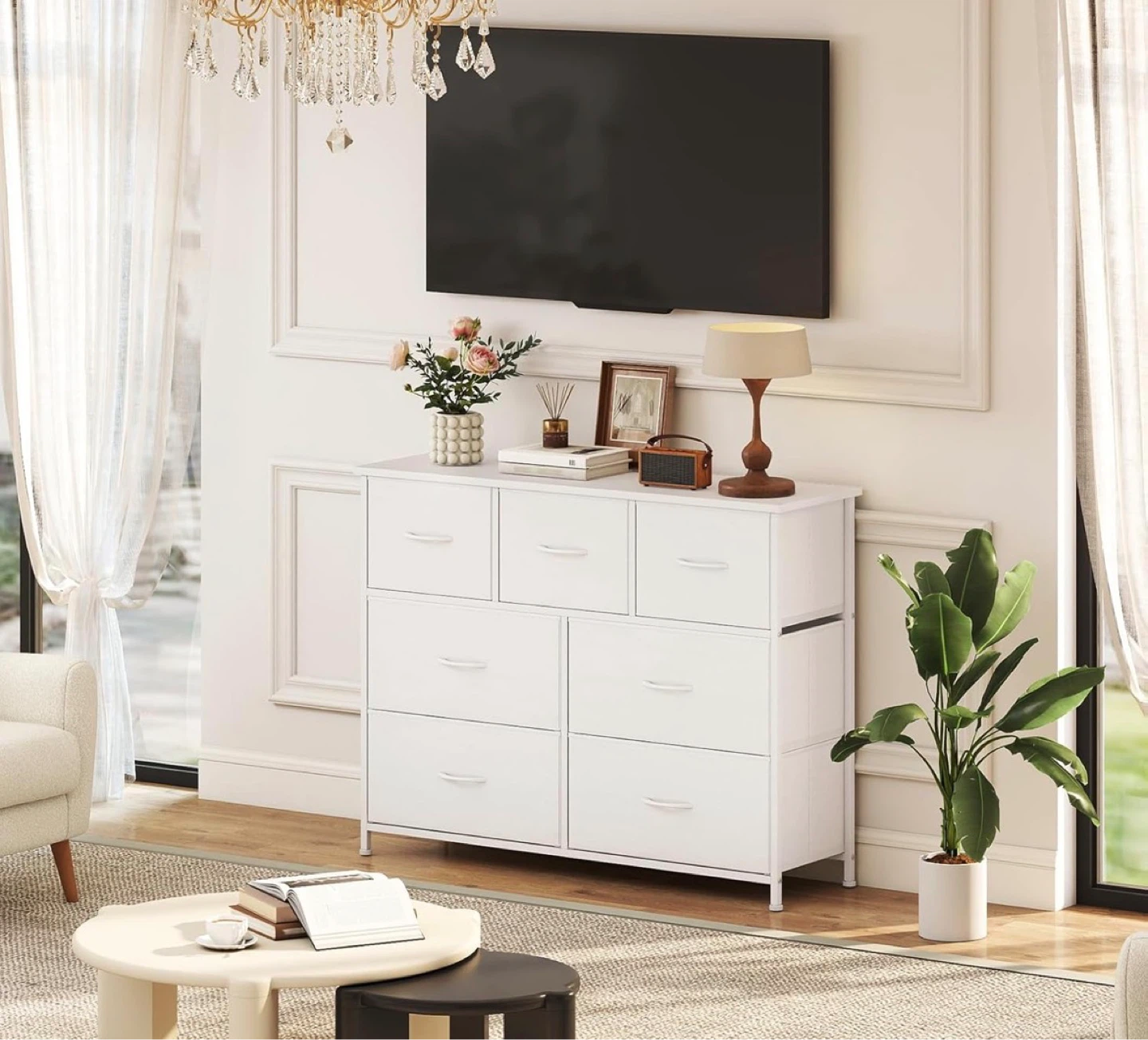 White 7-Drawer Dresser