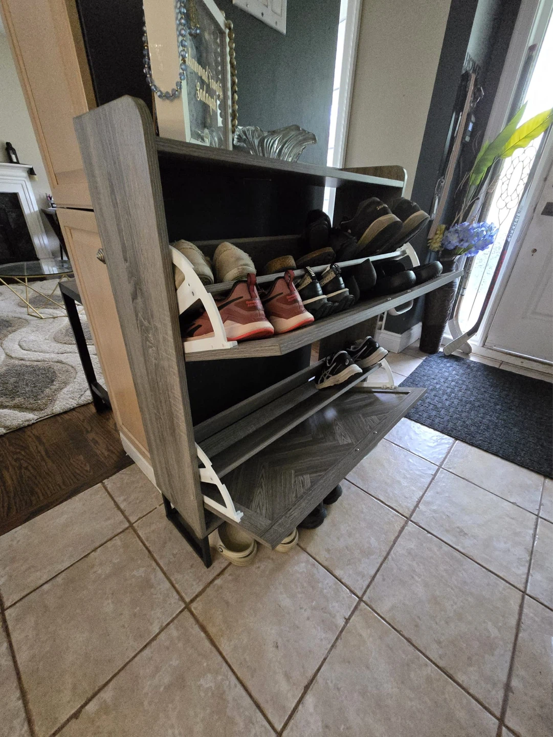 2-Tier Flip Flap Shoe Cabinet - photo 4