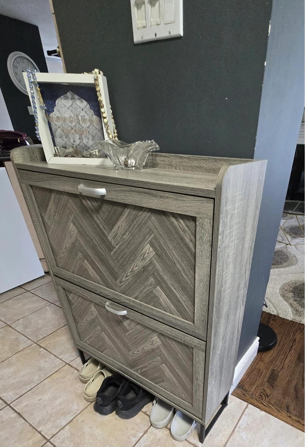 2-Tier Flip Flap Shoe Cabinet - photo 2