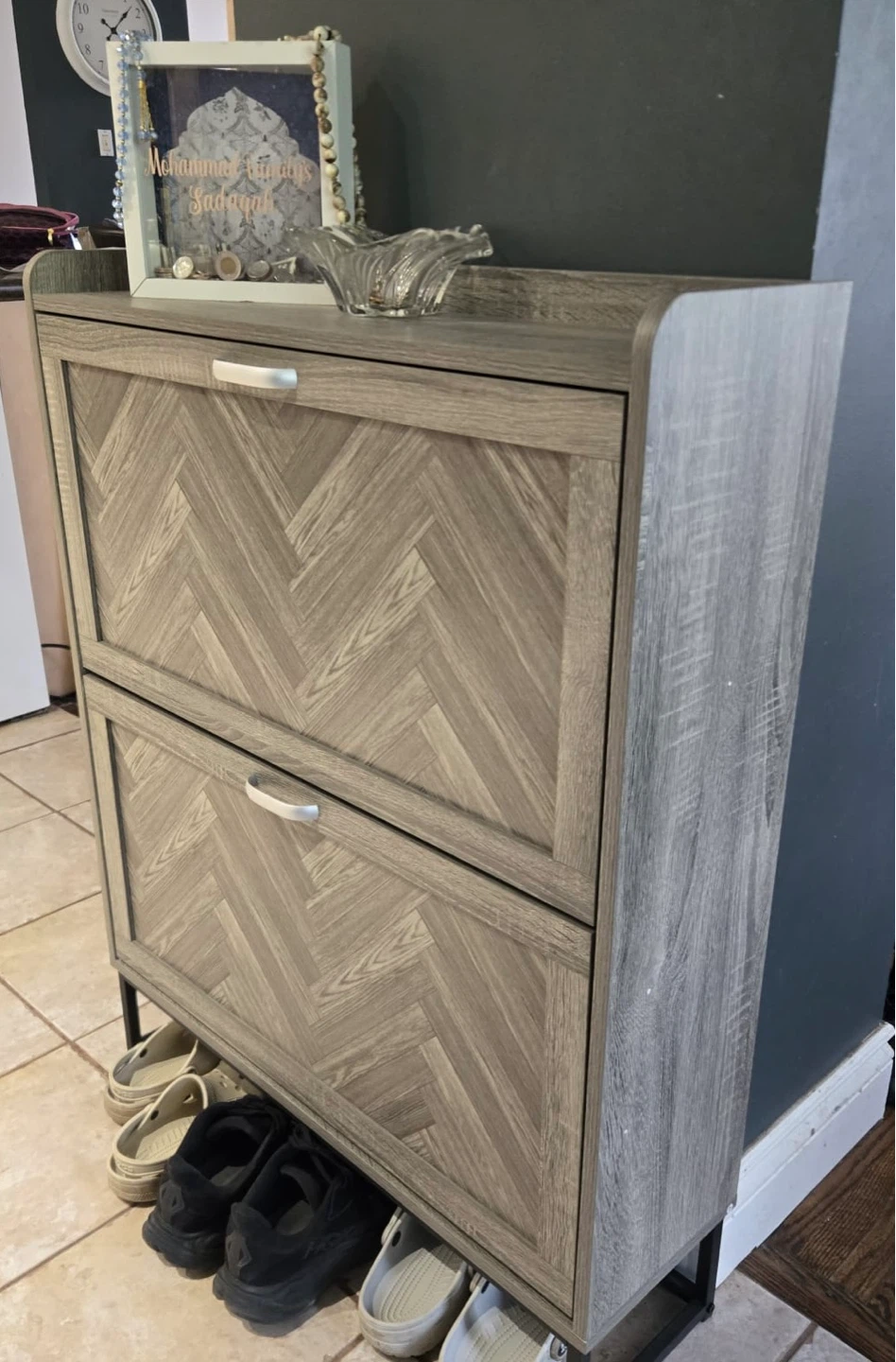 2-Tier Flip Flap Shoe Cabinet - photo 3