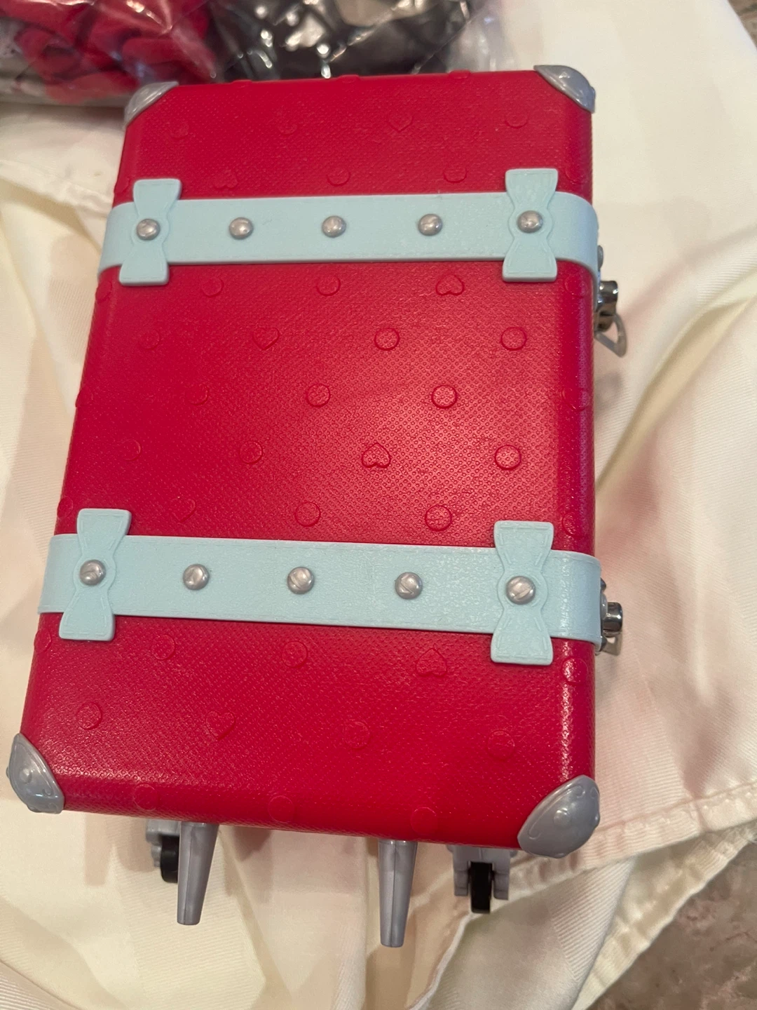American Girl Doll Suitcase with Accessories and Dog - photo 2