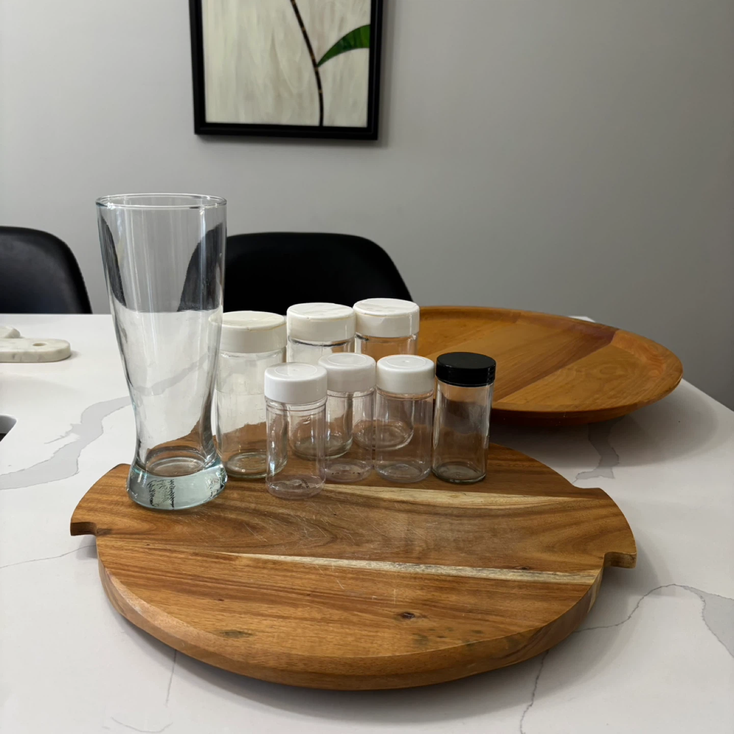 2 Wooden Lazy Susans & Random Containers